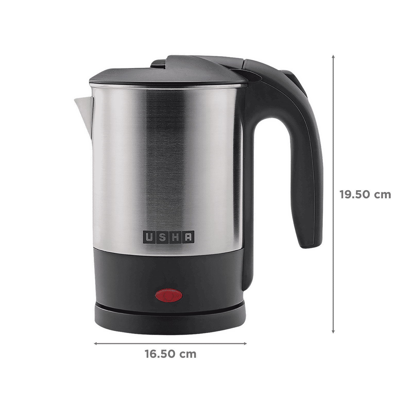 USHA EK3710 1350 Watt 1 Litre Electric Kettle with Boil Dry Protection (Silver)_2