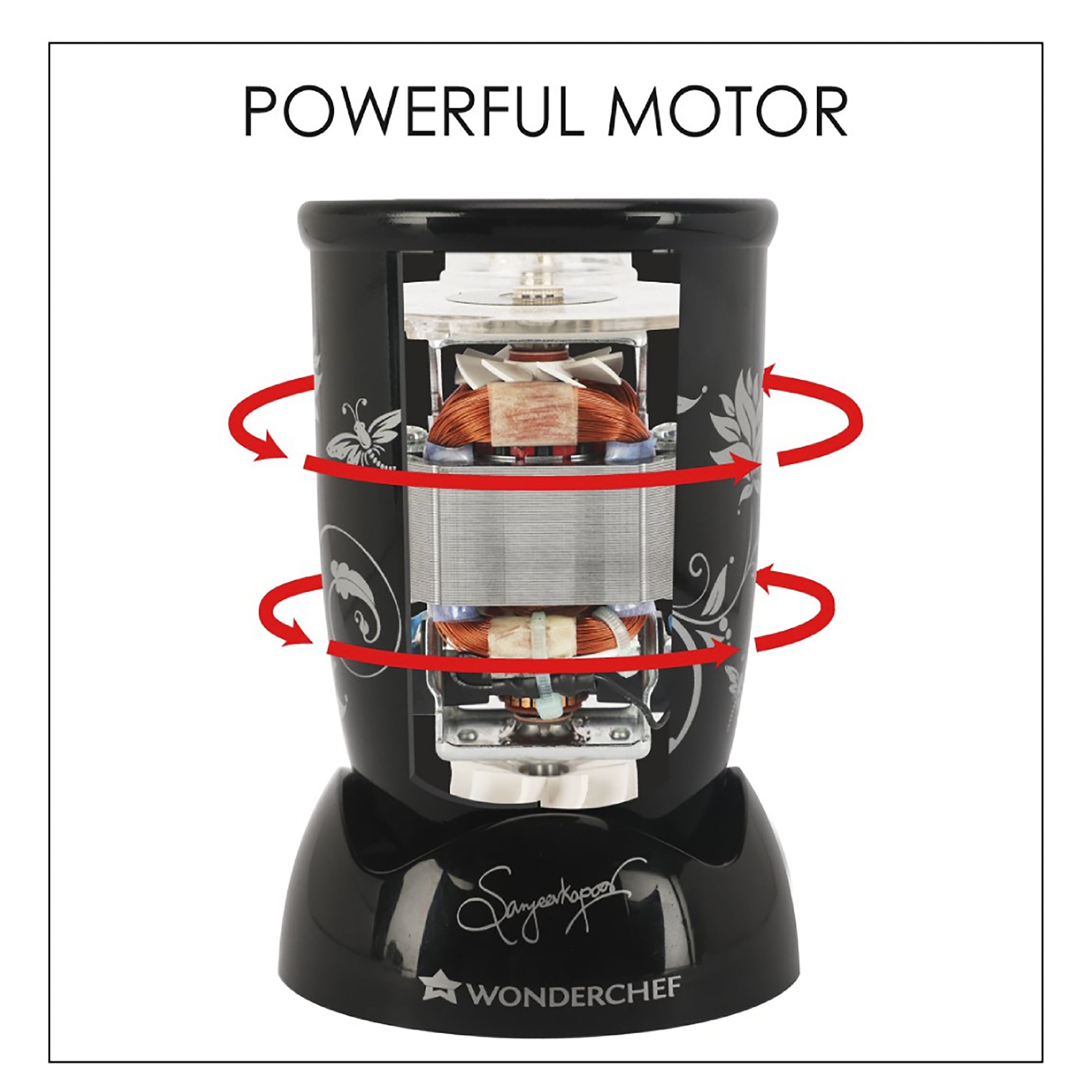 WONDERCHEF Nutri-Blend Compact 400 Watt Food Processor with 4 Blades (Black)_12