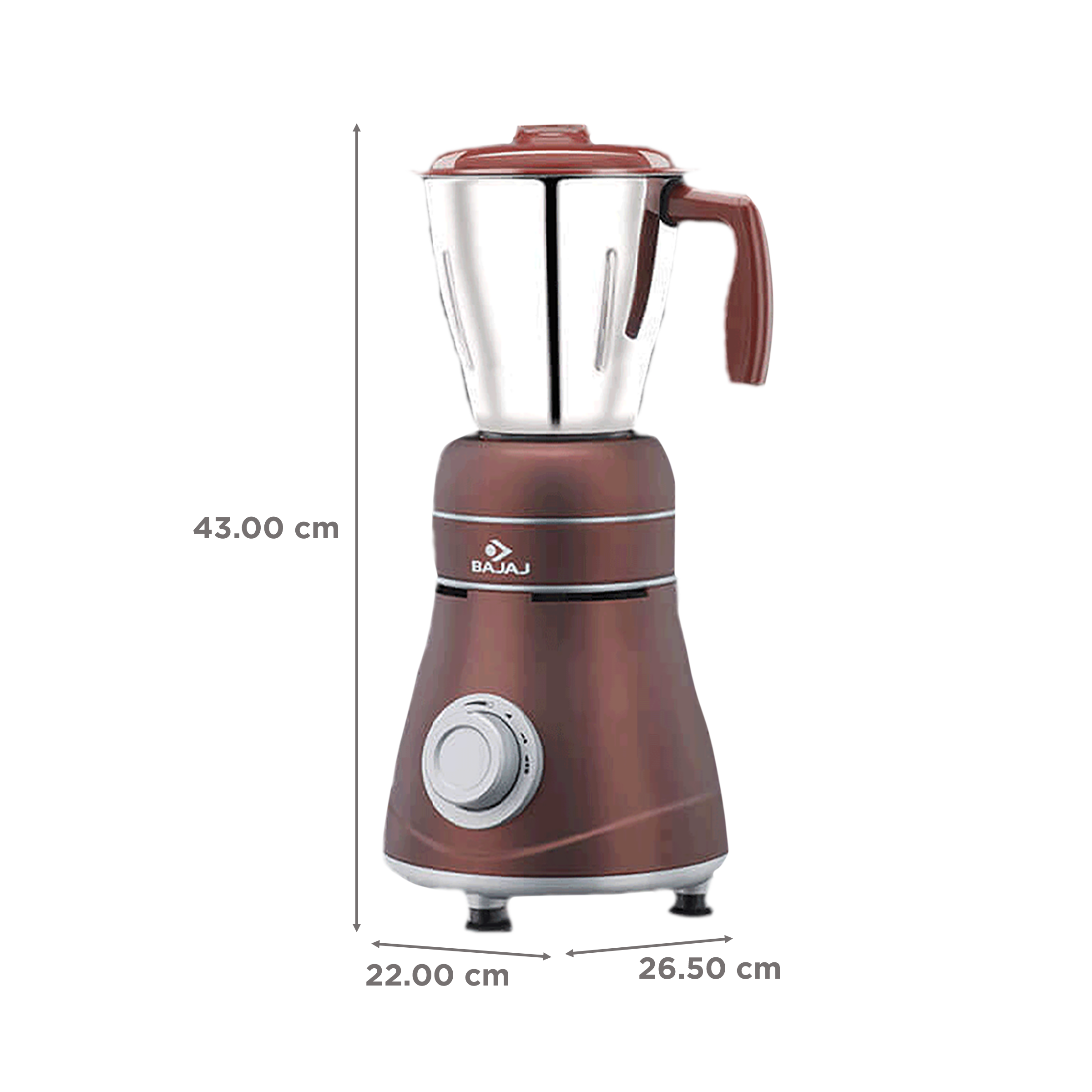 BAJAJ Ivora 800 Watt 3 Jars Mixer Grinder (18000 RPM, Nutri Pro Feature, Crimson Red) BAJAJ Ivora 800 Watt 3 Jars Mixer Grinder (18000 RPM, Nutri Pro Feature, Crimson Red)_3