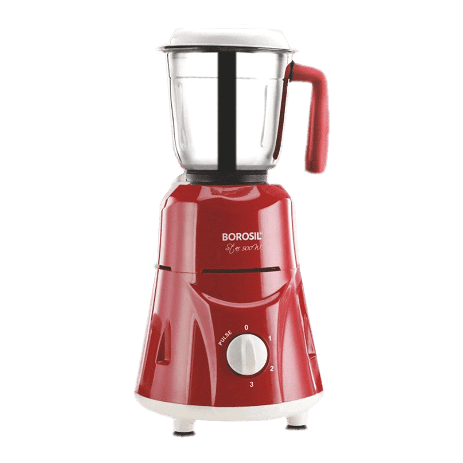 BOROSIL Star 500 Watt 3 Jars Mixer Grinder (20000 RPM, Pure Turbo motor, Maroon)_5