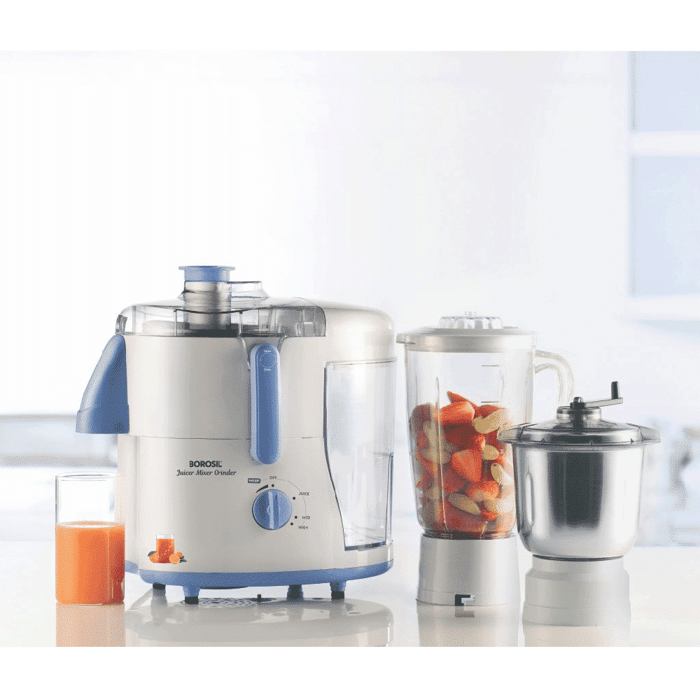 BOROSIL Primus II 500 Watt 2 Jars Juicer Mixer Grinder (19000 RPM, Long-Lasting Copper Motor, Silver)_15