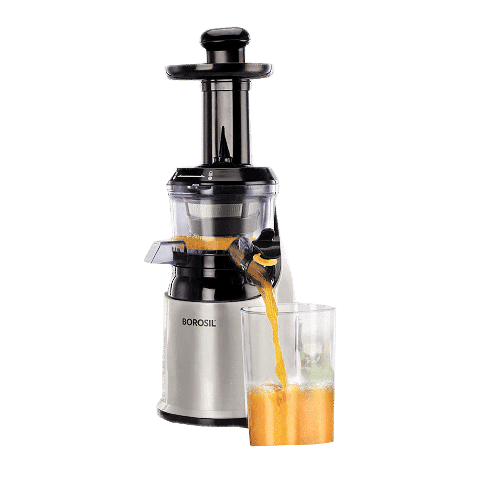 BOROSIL HealthPro 200 Watt Slow Juicer (70 RPM, Slow Squeeze Technology, Silver Cloud)_1