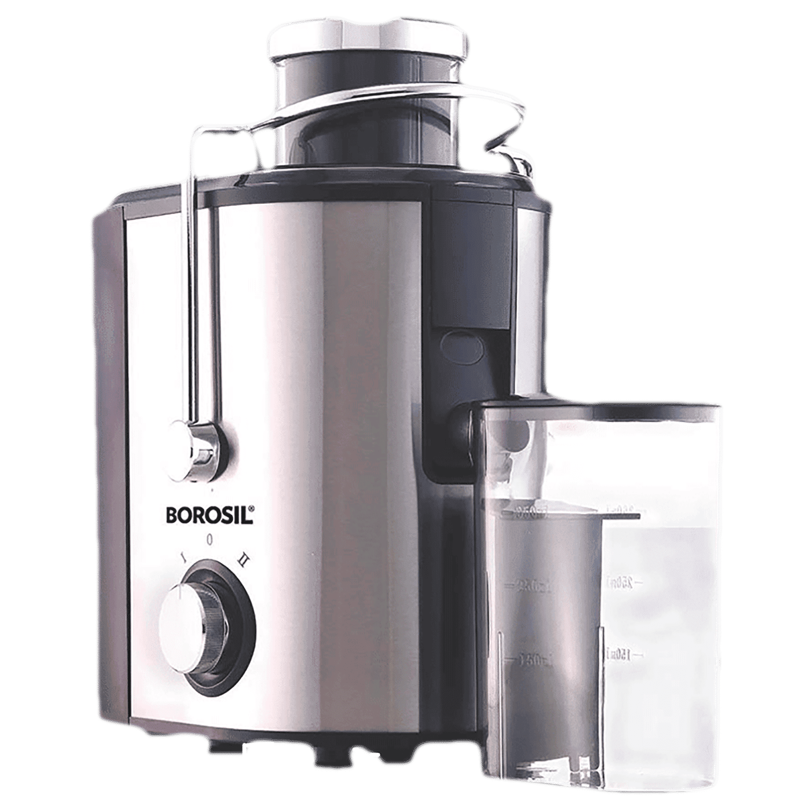 BOROSIL Primus 500 Watt Centrifugal Juicer (18000 RPM, Pure Copper Motor, Silver Cloud)_1
