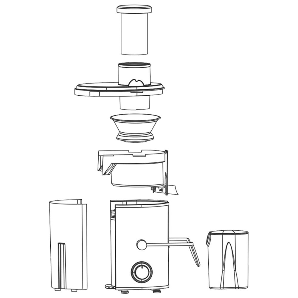 BOROSIL Primus 500 Watt Centrifugal Juicer (18000 RPM, Pure Copper Motor, Silver Cloud)_6