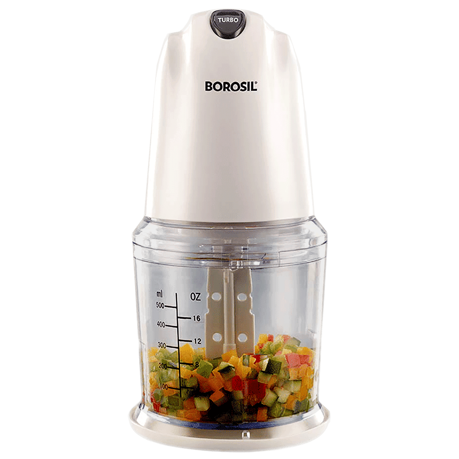 BOROSIL Chef Delite 260 Watt Electric Vegetable Chopper with 2 Blades (White)_8