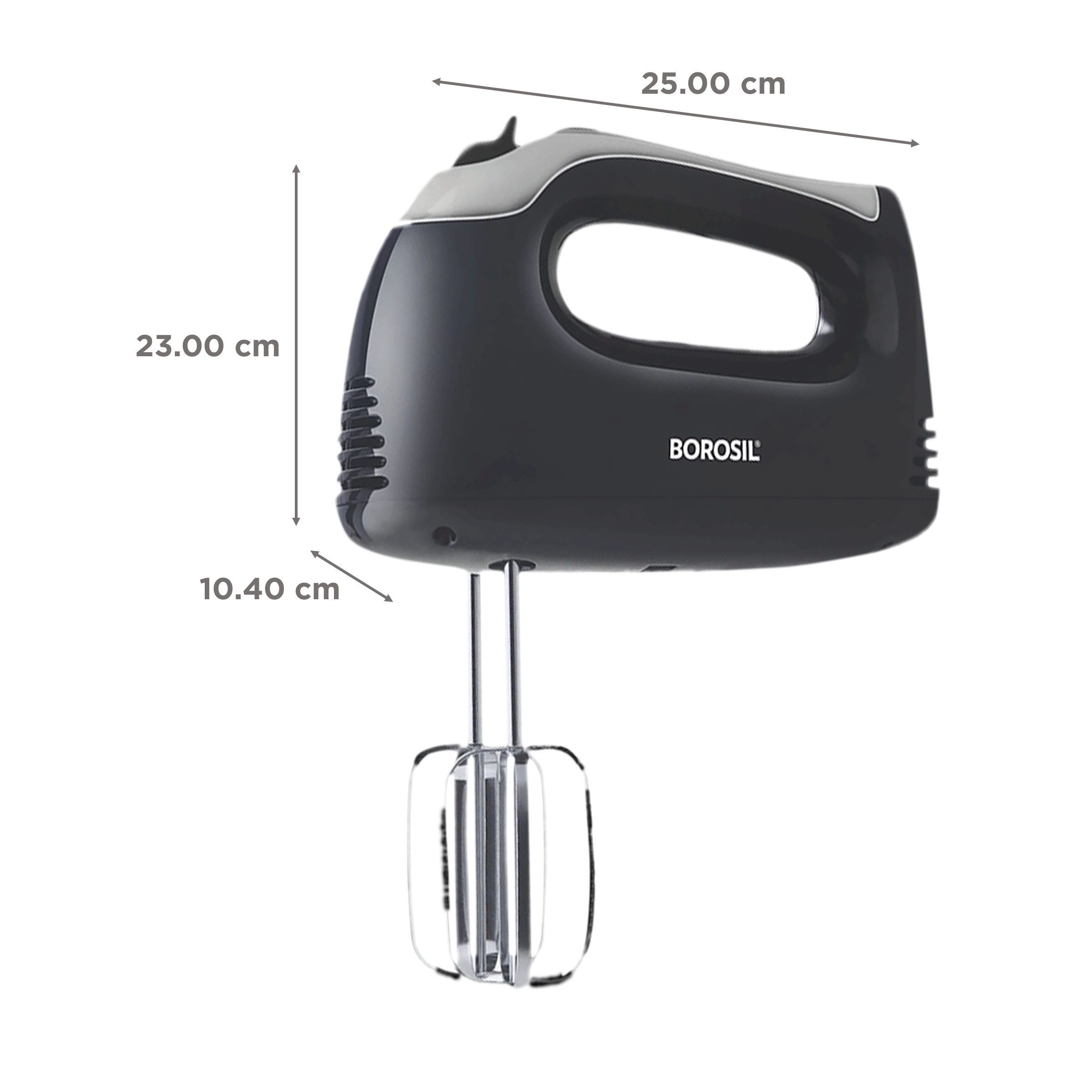 BOROSIL Smartmix 300 Watt 5 Speed Hand Mixer with 4 Attachments (Single Button for Eject, White)_3