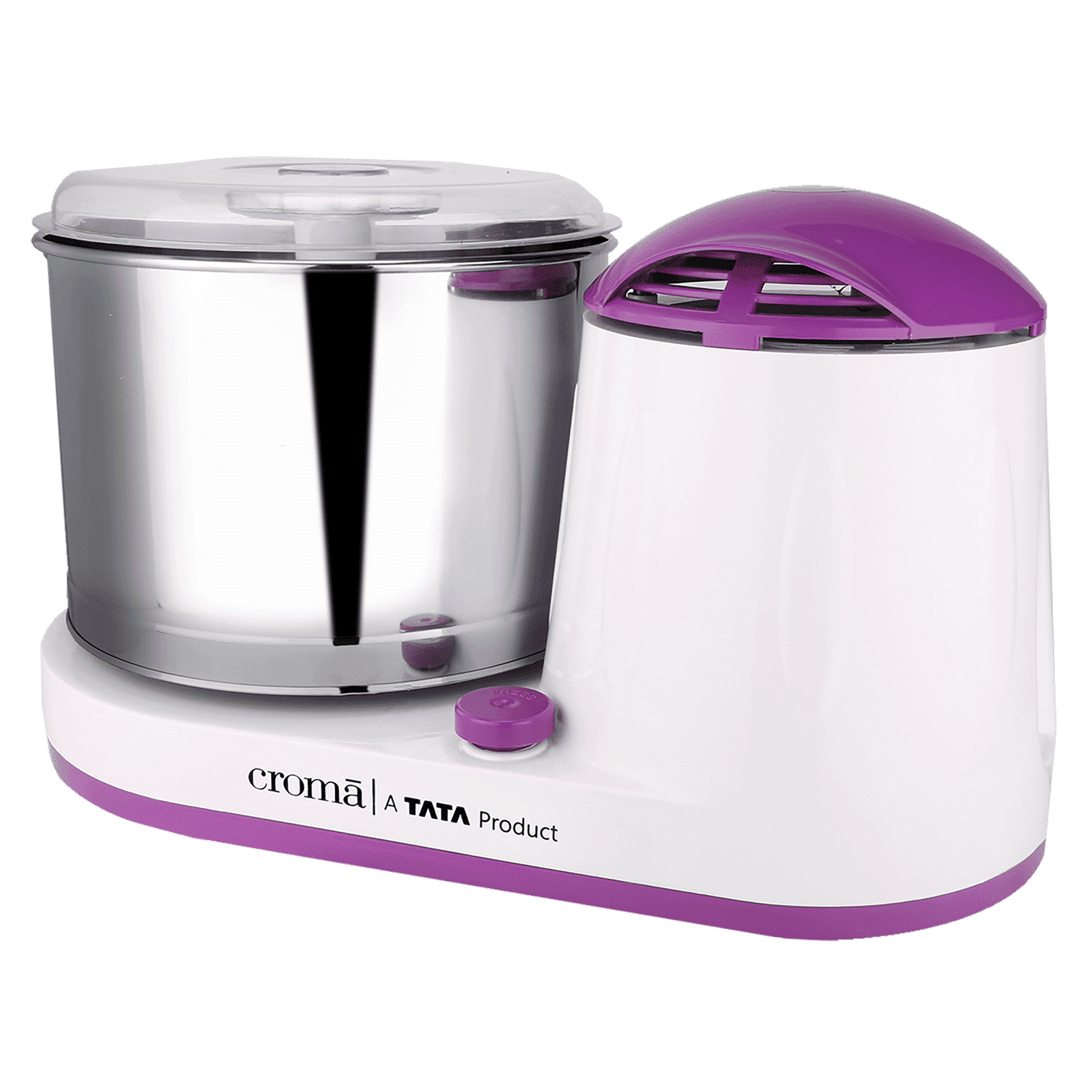 Croma 2 Litres 2 Stones Wet Grinder with Coconut Scrapper & Atta Kneader (In-Built Overload Protection, White/Purple)_12