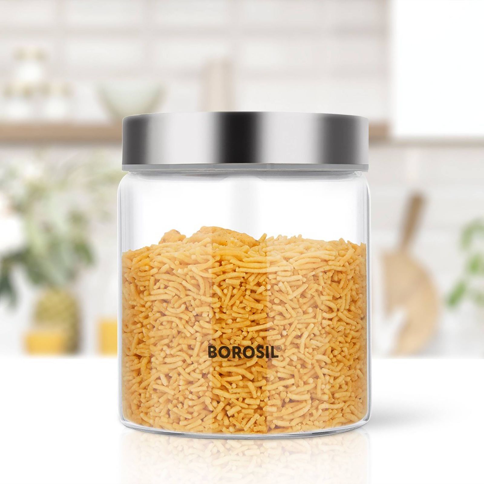 BOROSIL Endura 600ml Borosilicate Glass Jar with Screw Top Lid (Scratch Resistant, Transparent)_3