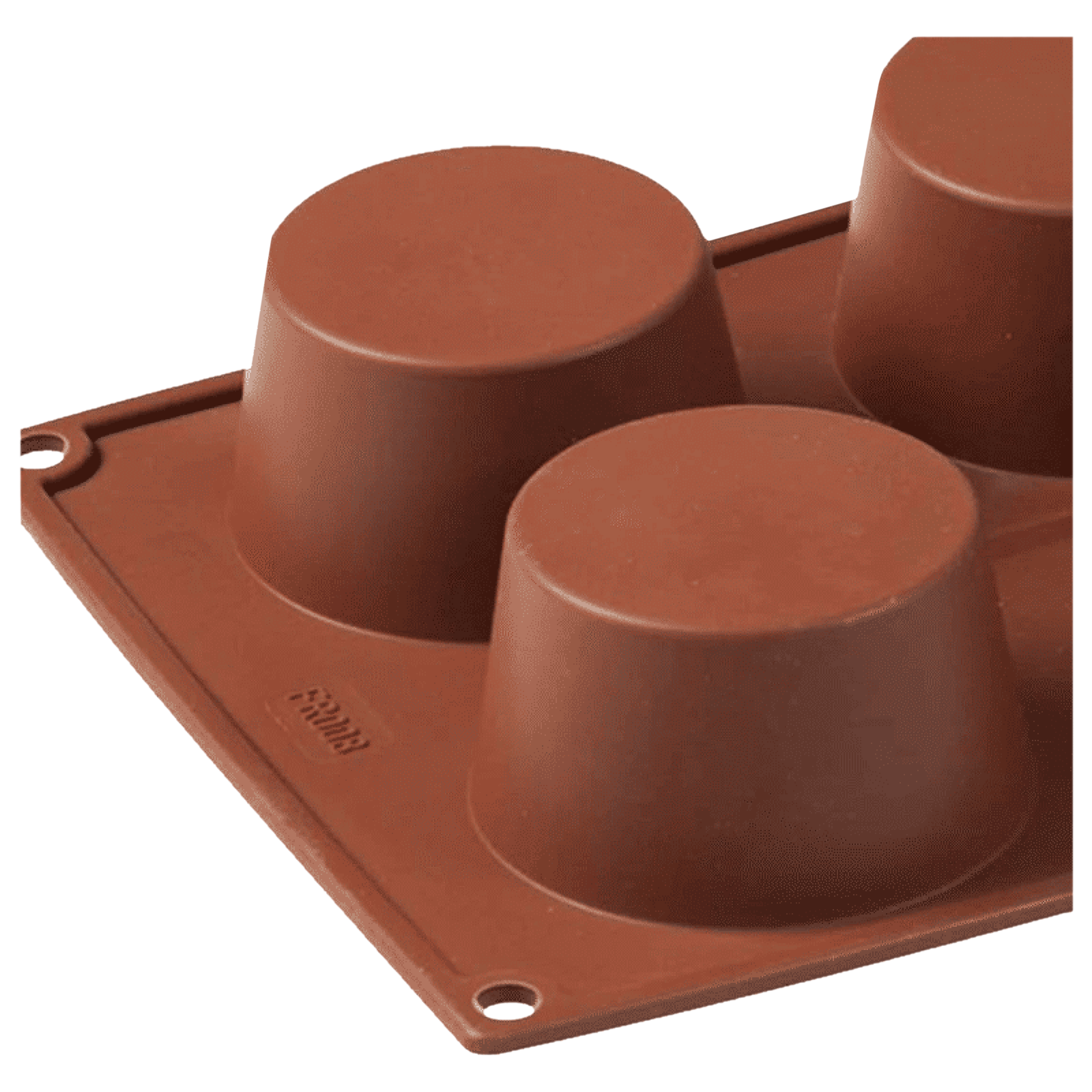 WONDERCHEF Pavoni Muffin 6 Portions Mould For Microwave, Refrigerator (Good Elasticity, 63152908, Brown)_3