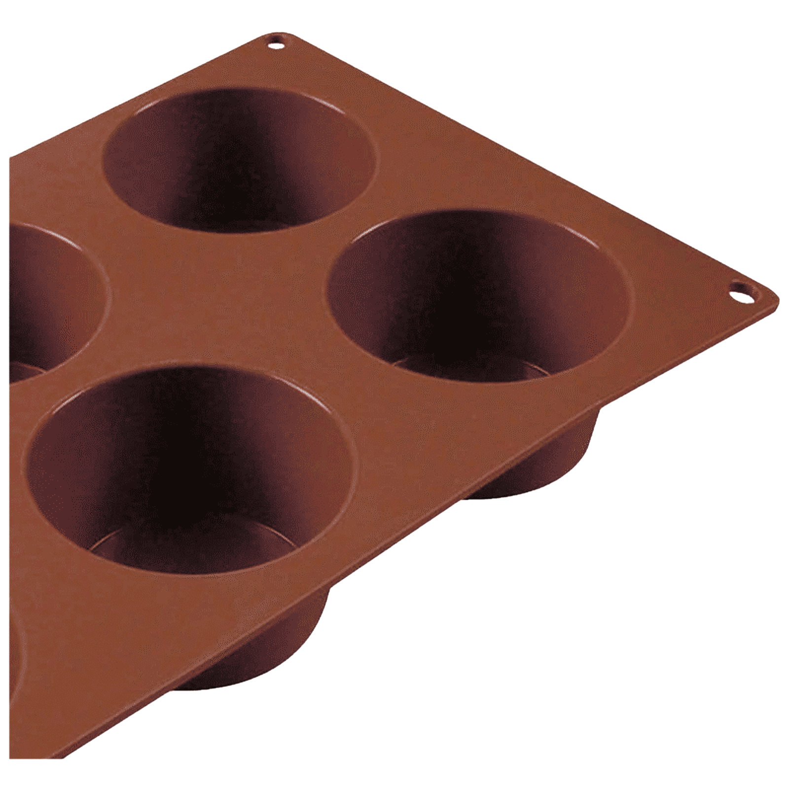 WONDERCHEF Pavoni Muffin 6 Portions Mould For Microwave, Refrigerator (Good Elasticity, 63152908, Brown)_4