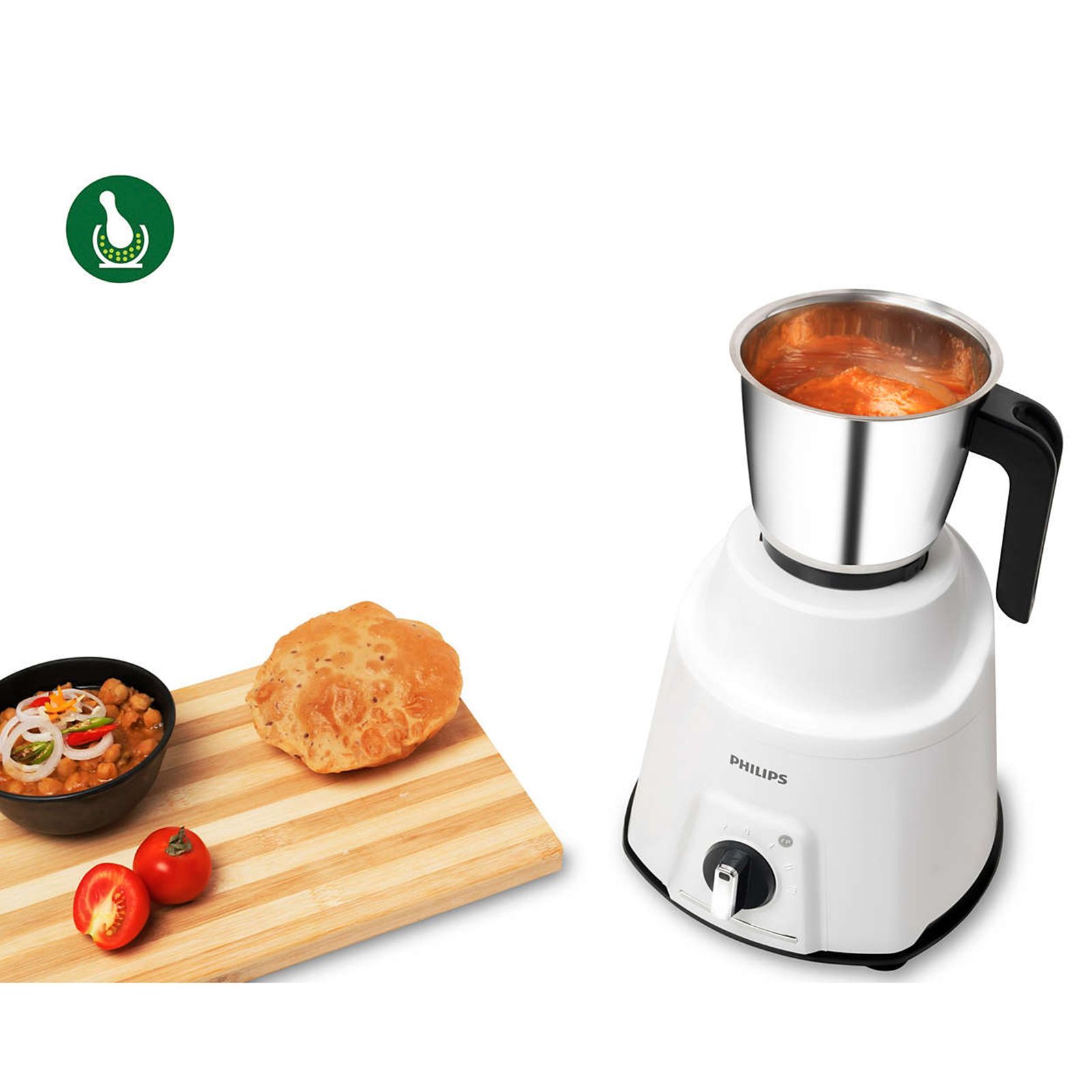 PHILIPS Viva Collection 750 Watt 4 Jars Mixer Grinder (19500 RPM, Gear Drive Technology, Black/White)_6