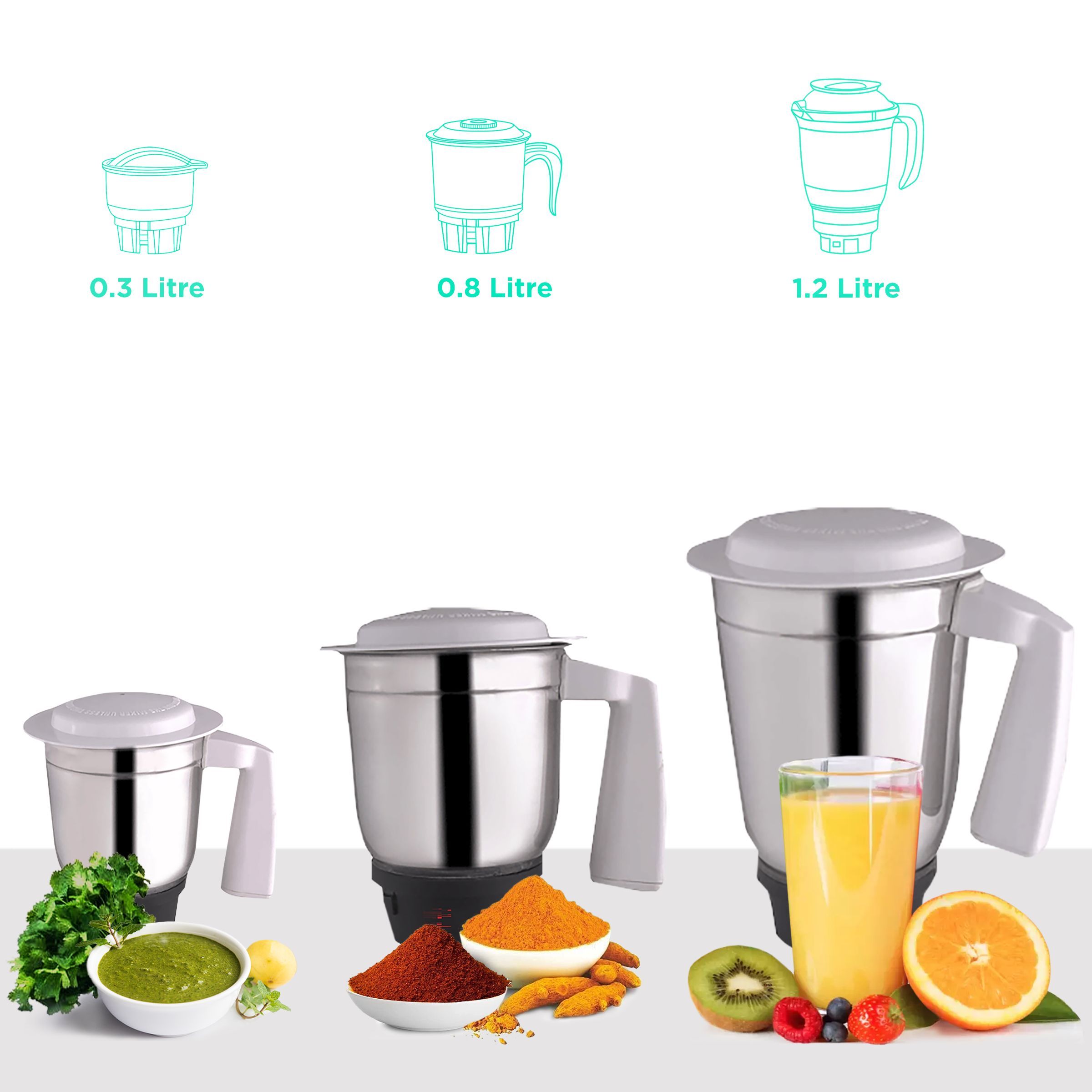 morphy richards Aero New 500 Watt 3 Jars Mixer Grinder (Overload Protection, White) morphy richards Aero New 500 Watt 3 Jars Mixer Grinder (Overload Protection, White)_4