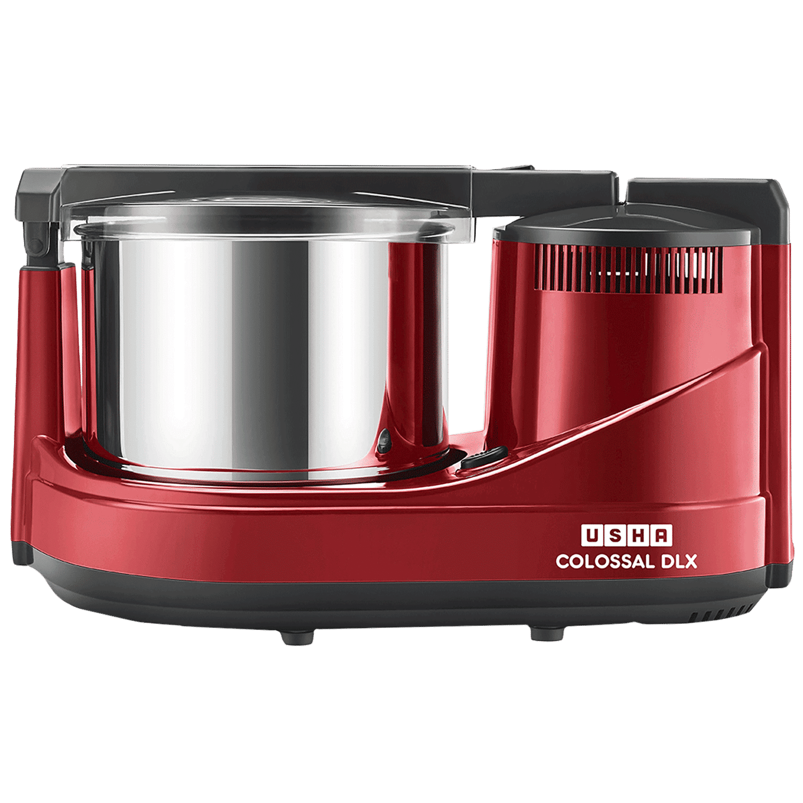 USHA Colossal DLX 2 Litres 2 Stones Wet Grinder with Coconut Scrapper & Atta Kneader (Sturdy High Torque Motor, Red)_1