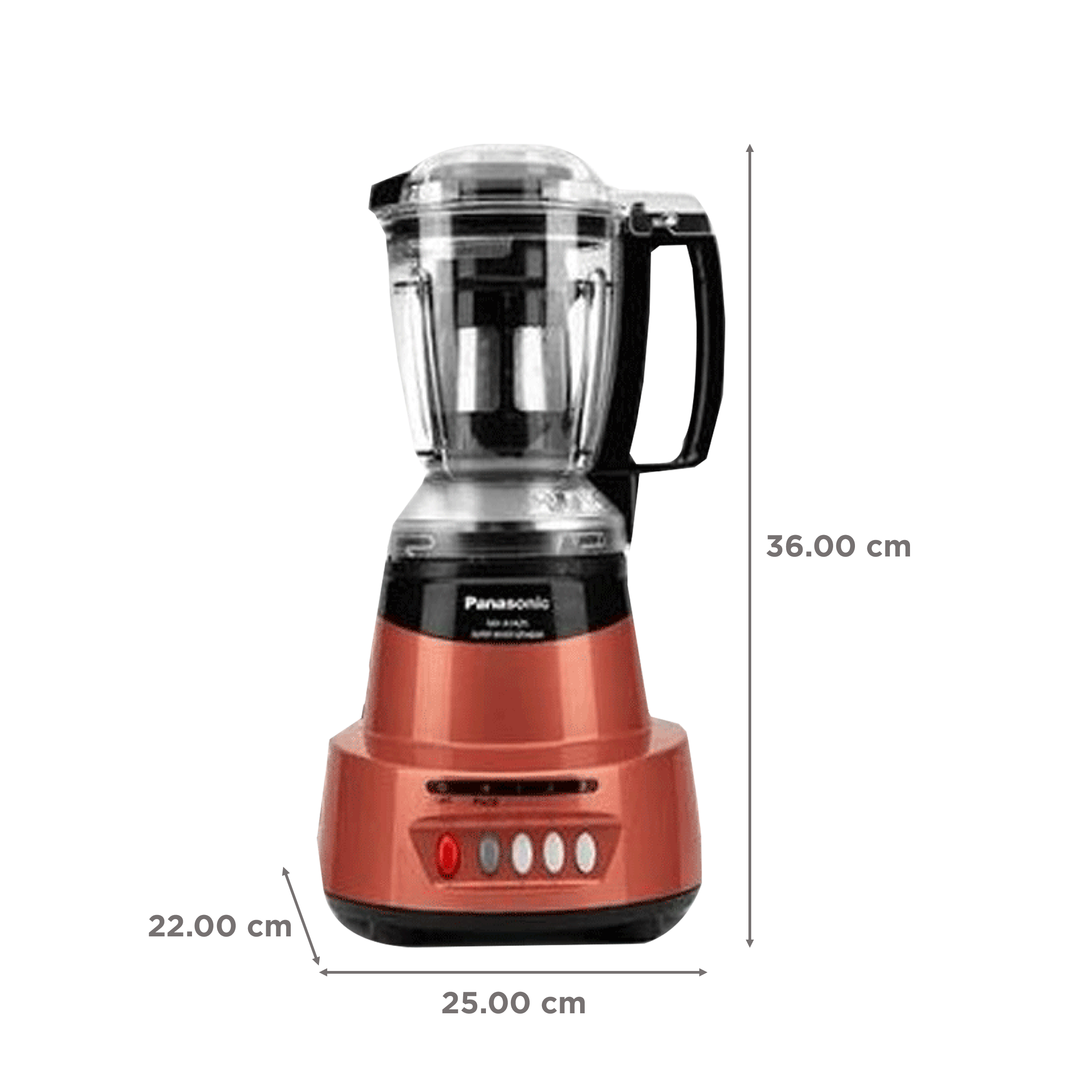 Panasonic 600 Watt 4 Jars Juicer Mixer Grinder (Double Safety Lock, Rustic Red) Panasonic 600 Watt 4 Jars Juicer Mixer Grinder (Double Safety Lock, Rustic Red)_3