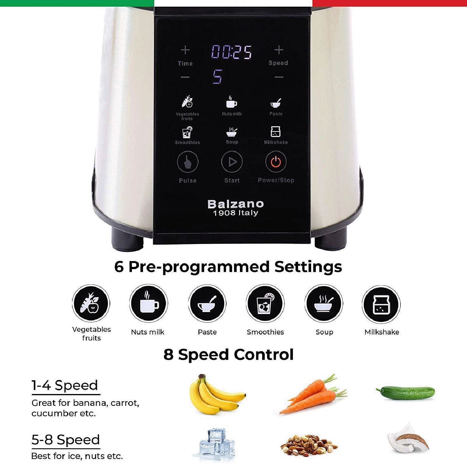 Balzano 1800 Watt 1 Jar Blender (28000 RPM, Intelligence Auto Cutoff, Silver)_9