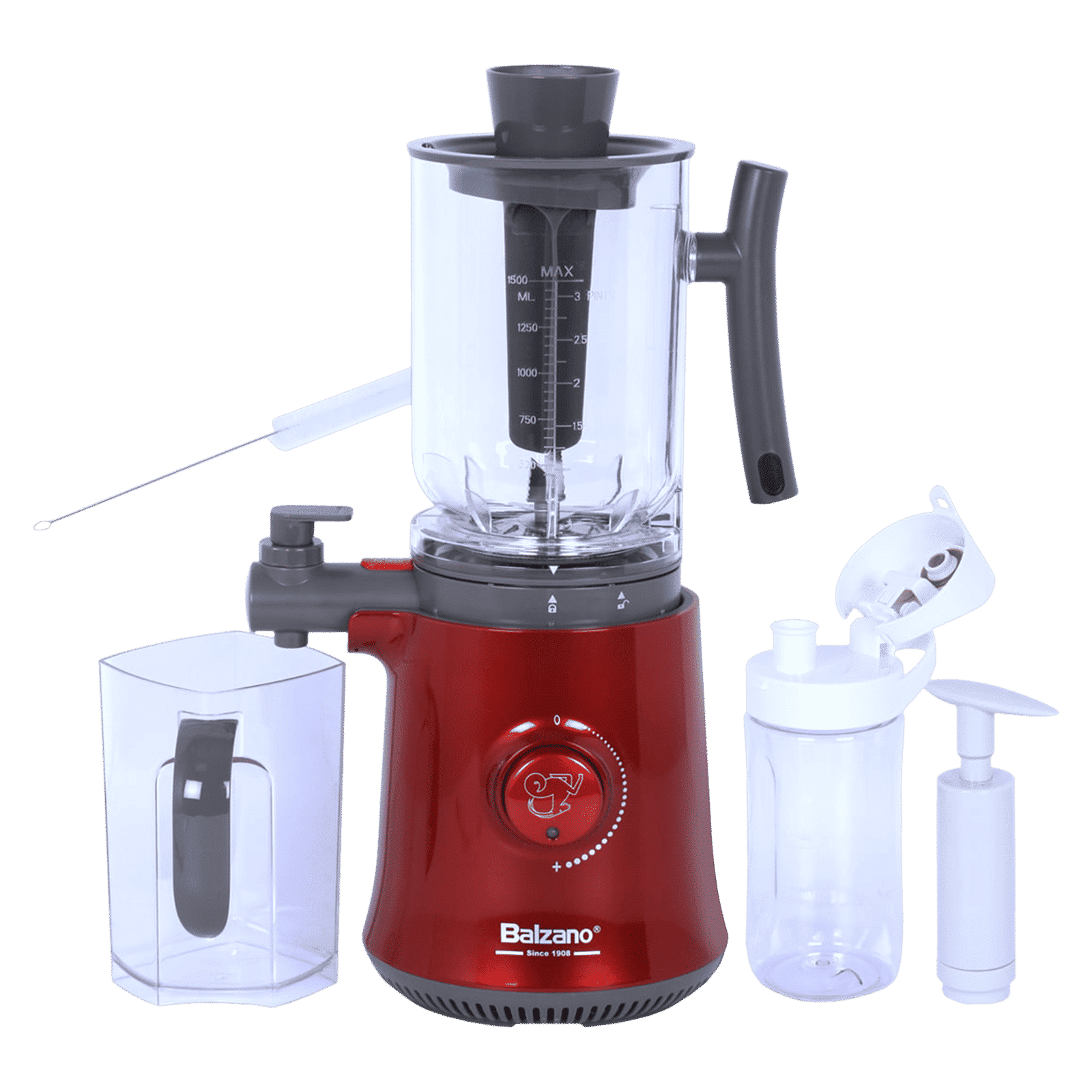 Balzano Yoga 600 Watt 1 Jar Blender (7000 RPM, Low Oxidation & Noise, Red)_1