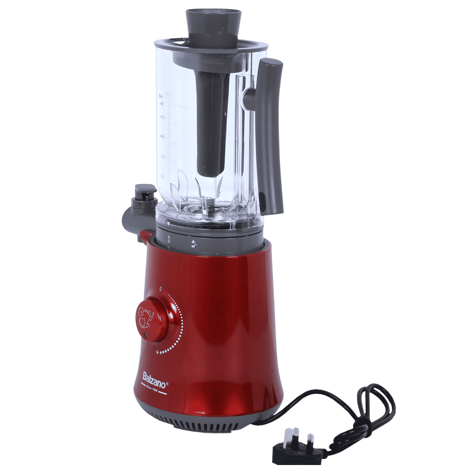 Balzano Yoga 600 Watt 1 Jar Blender (7000 RPM, Low Oxidation & Noise, Red)_9
