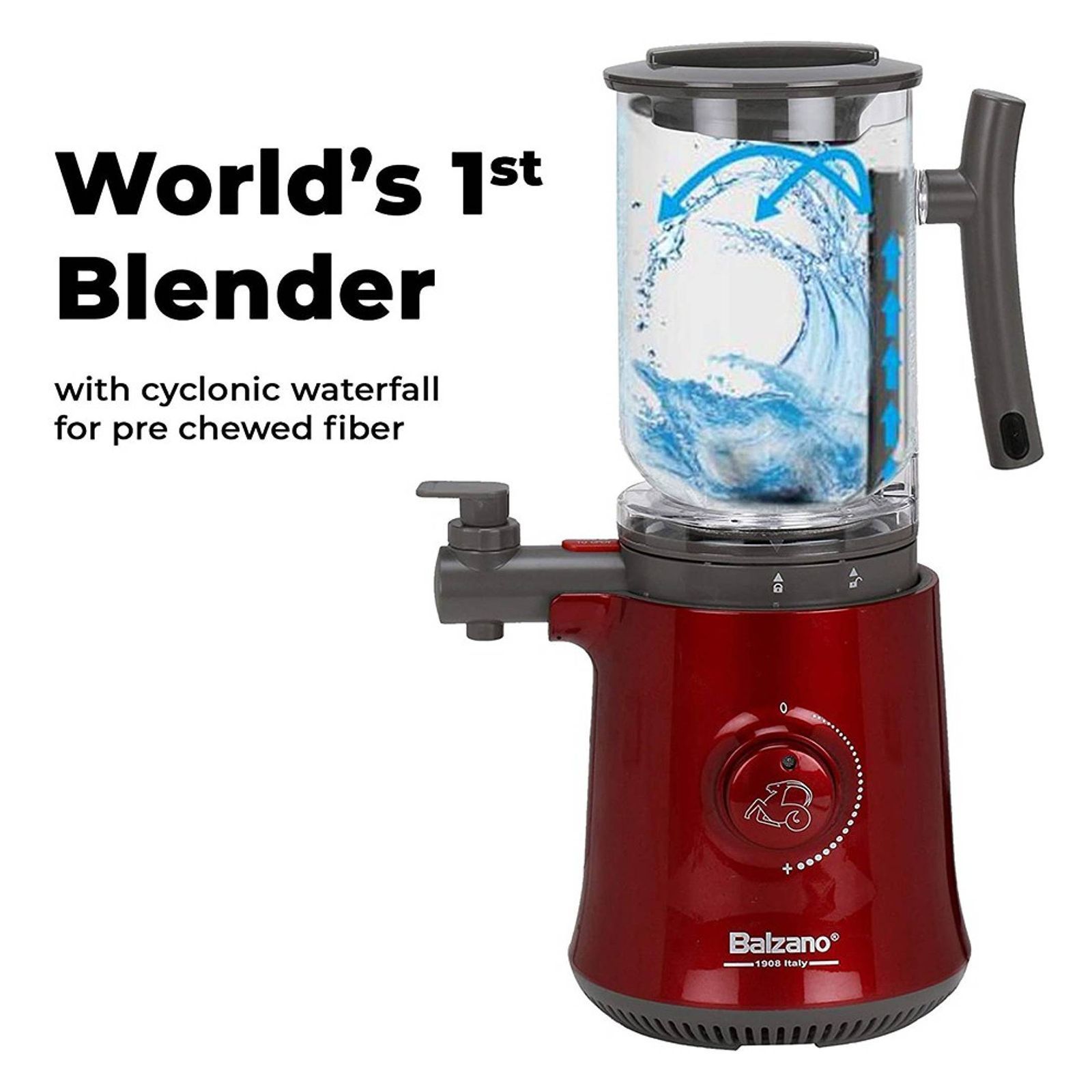 Balzano Yoga 600 Watt 1 Jar Blender (7000 RPM, Low Oxidation & Noise, Red)_17