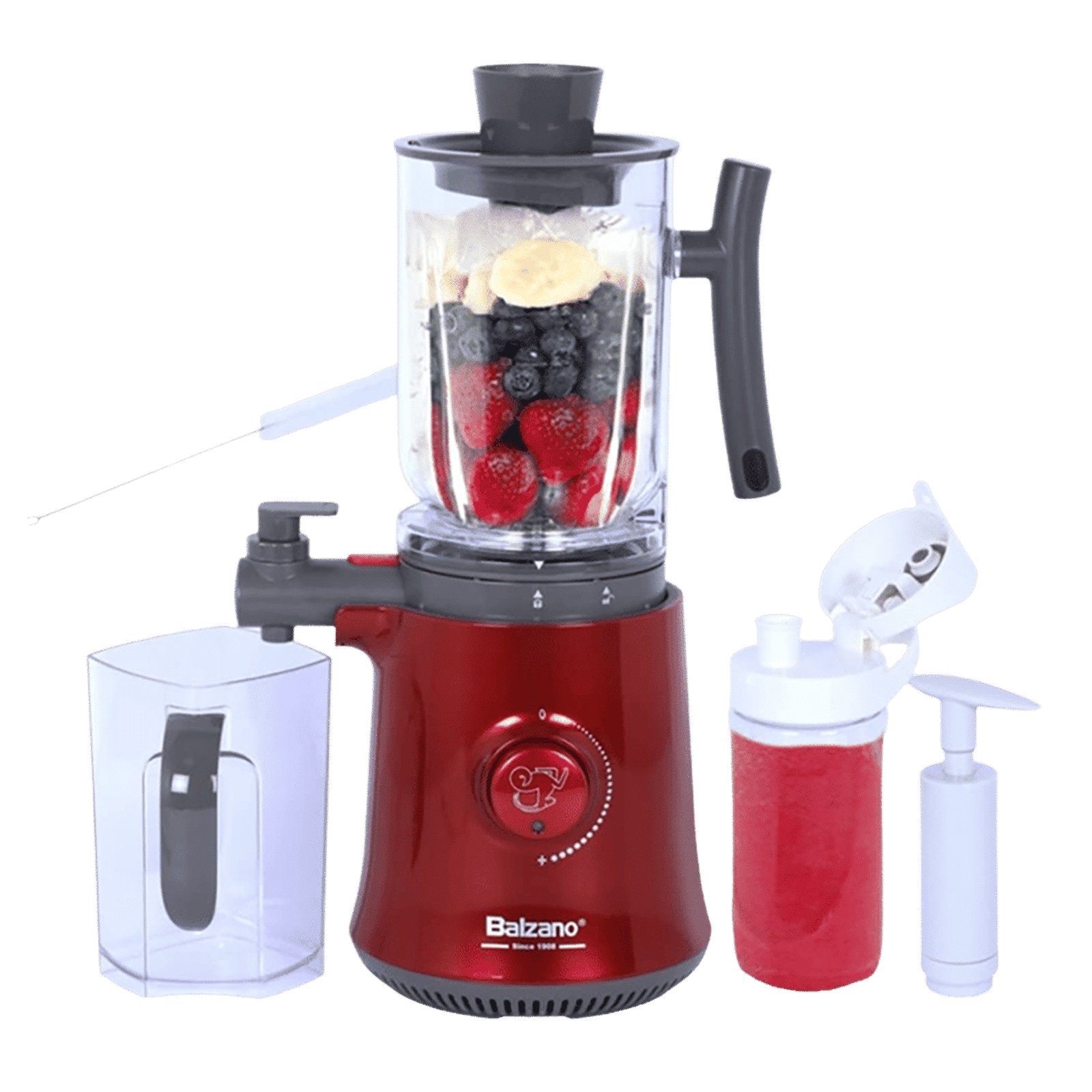 Balzano Yoga 600 Watt 1 Jar Blender (7000 RPM, Low Oxidation & Noise, Red)_6