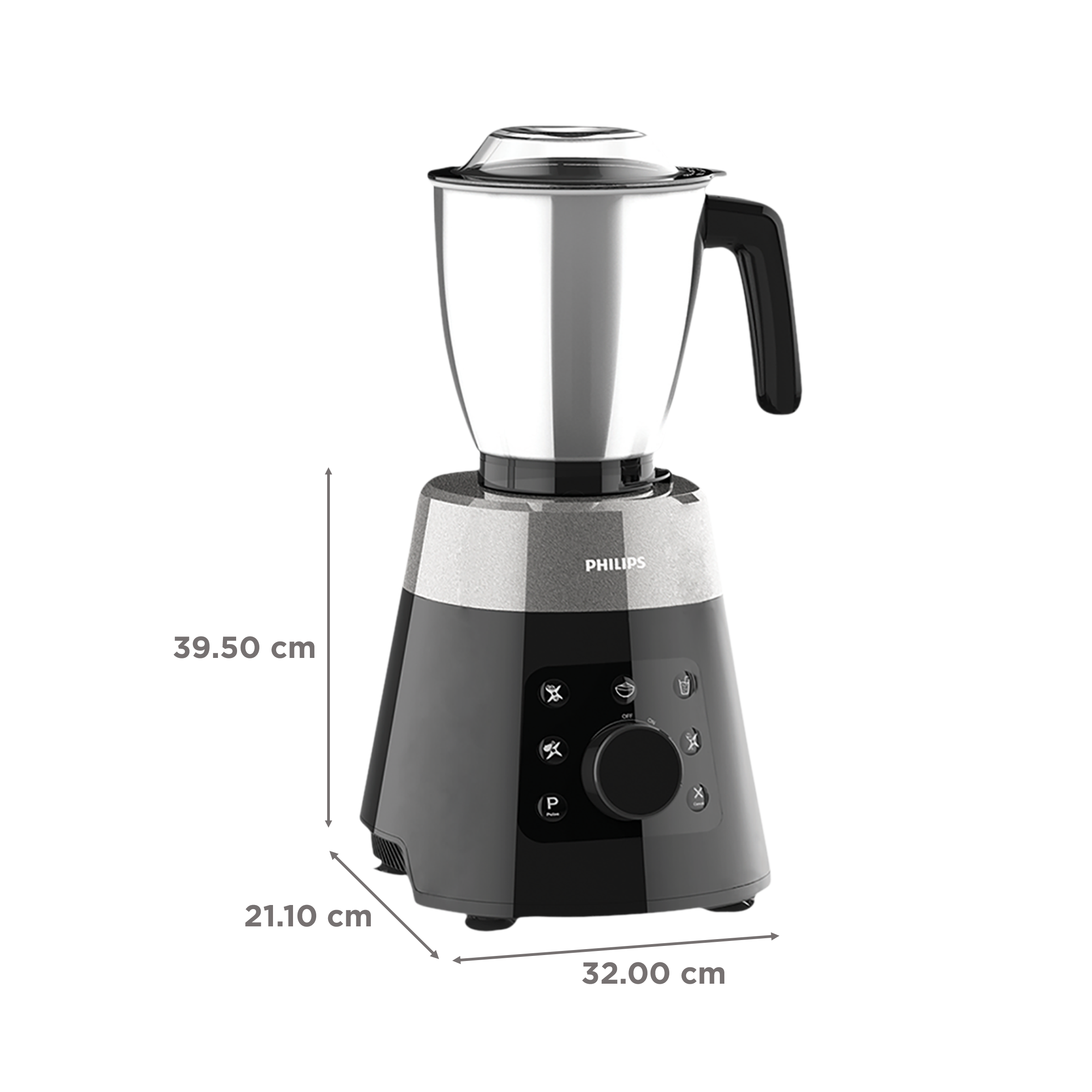 PHILIPS Avance Collection 750 Watt 4 Jars Mixer Grinder (20000 RPM, Built-in Safety Switch, Metallic Silver/Bold Black)_3