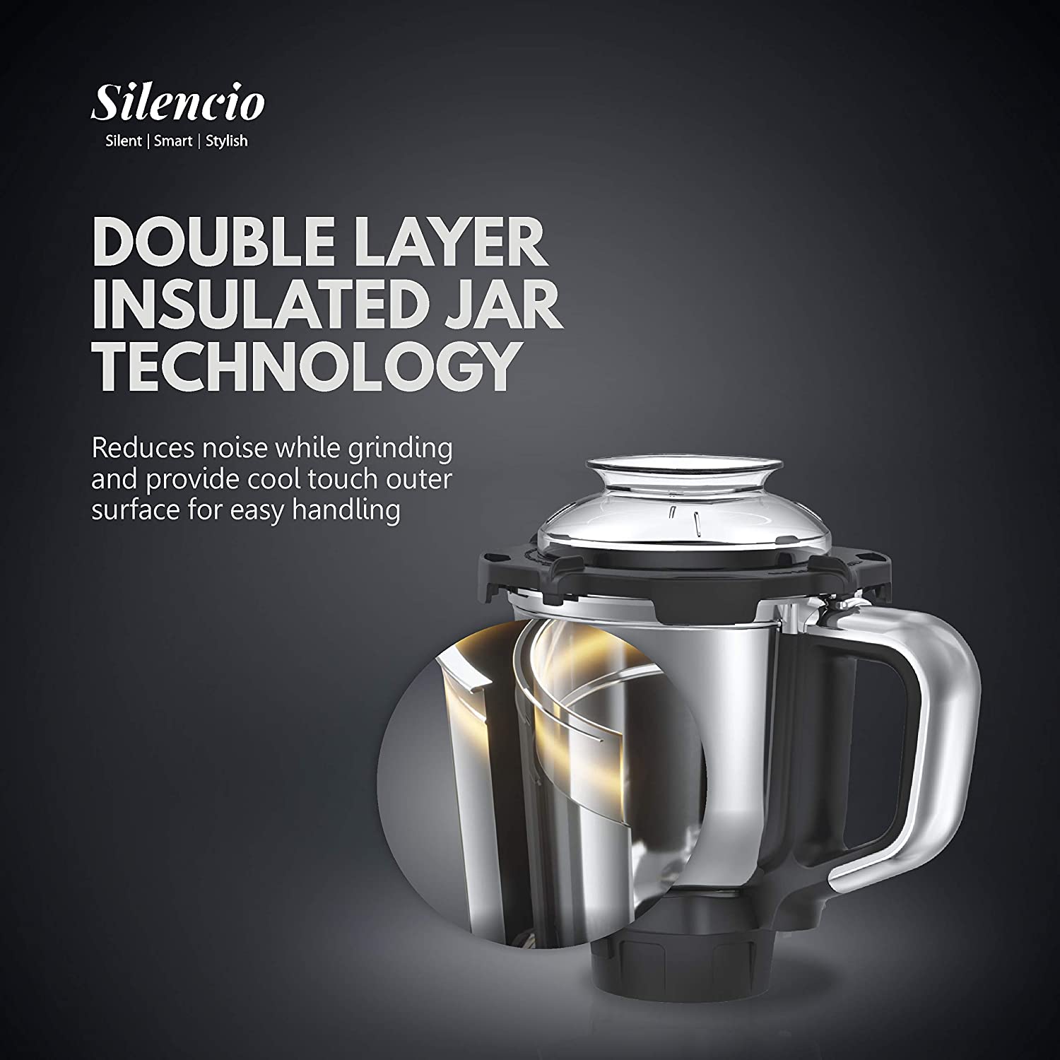 HAVELLS Silencio 500 Watt 4 Jars Mixer Grinder (Digital Display & Touch Control, Black & Silver)_15