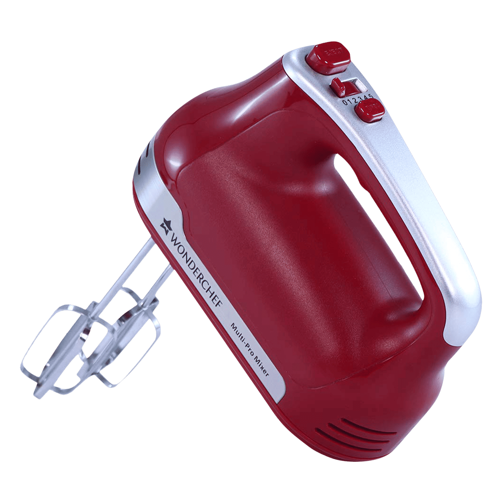 WONDERCHEF Crimson Edge 300 Watt 5 Speed Hand Mixer with 4 Attachments (Speed Adjustment, Red)_9