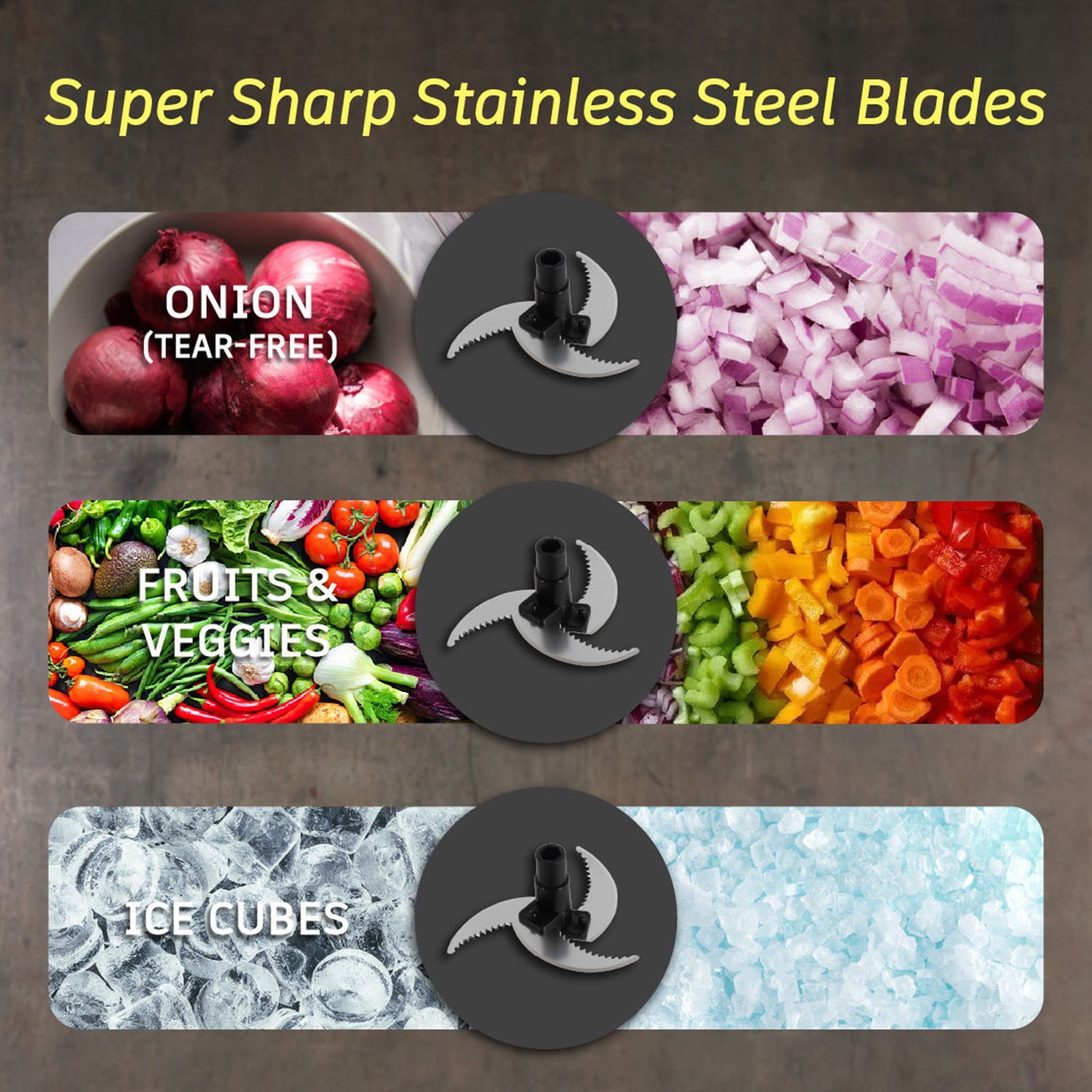 WONDERCHEF Turbo Vegetable & Fruit Chopper with 3 Blades (Black)_7