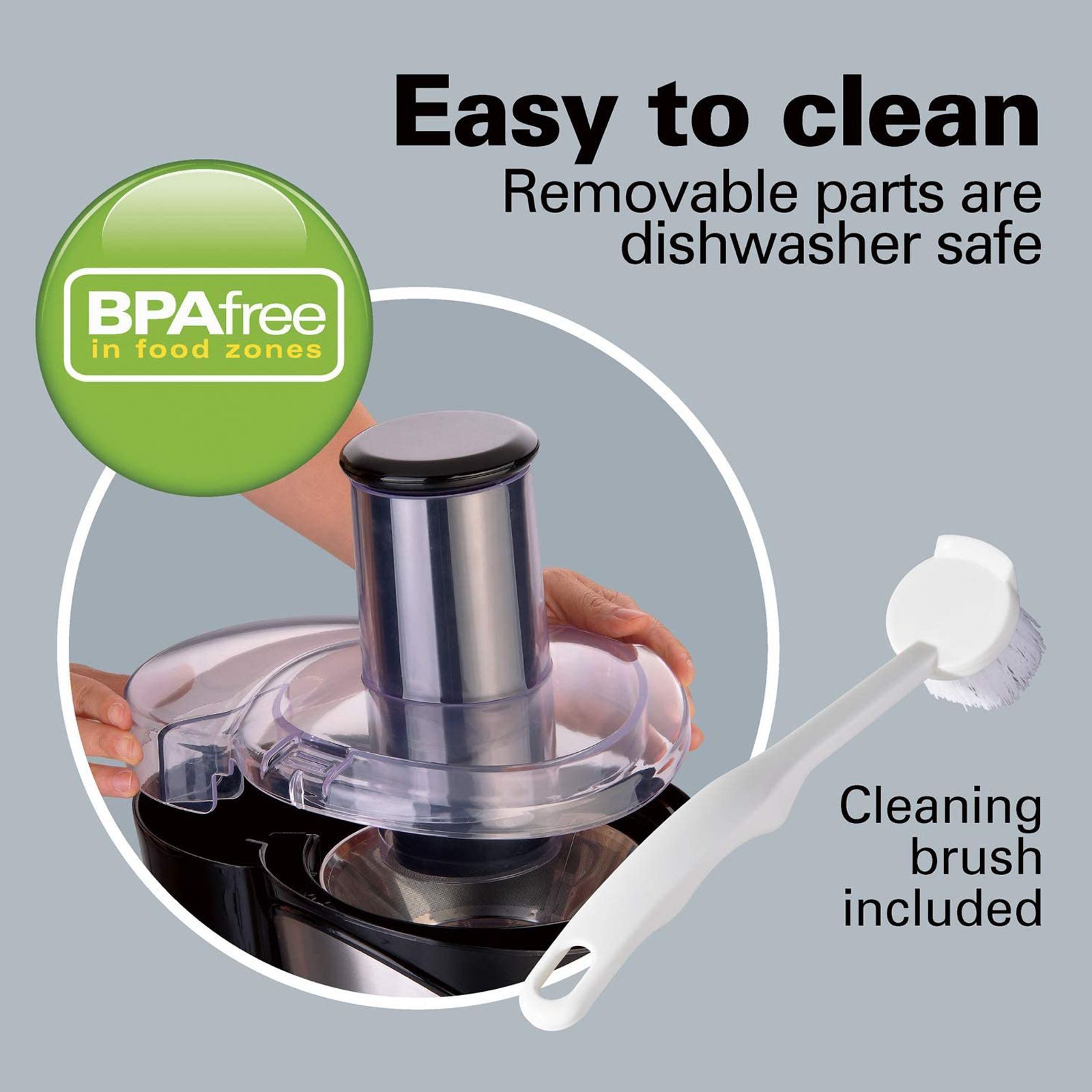 Hamilton Beach 850 Watt 1 Jar Juicer (Dishwasher Safe, Silver)_11