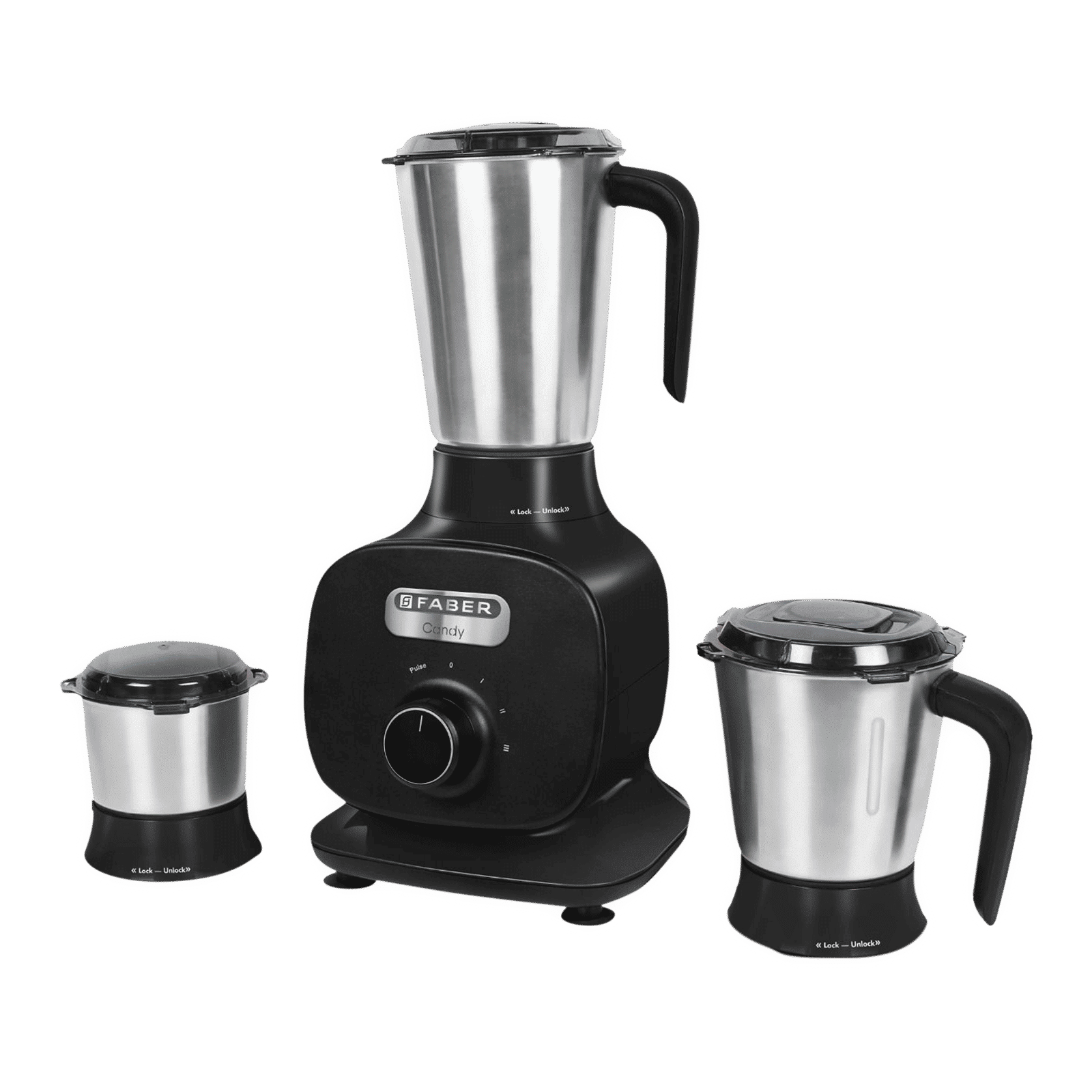 FABER Candy 1000 Watt 3 Jars Mixer Grinder (22000 RPM, 8-in-1 Functions, Black) FABER Candy 1000 Watt 3 Jars Mixer Grinder (22000 RPM, 8-in-1 Functions, Black)_1