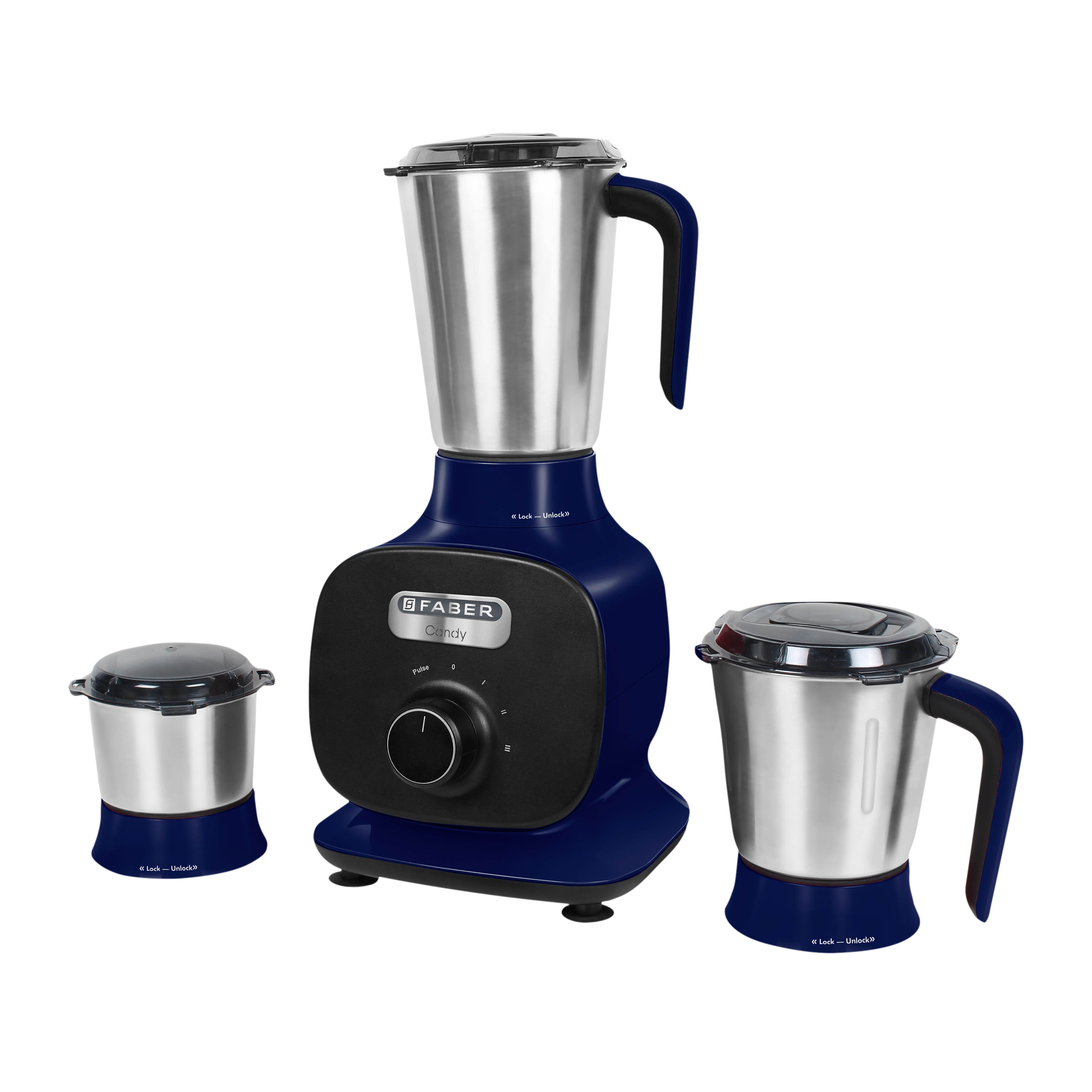 FABER Candy 1000 Watt 3 Jars Mixer Grinder (22000 RPM, 8-in-1 Functions, Lemans Blue) FABER Candy 1000 Watt 3 Jars Mixer Grinder (22000 RPM, 8-in-1 Functions, Lemans Blue)_1