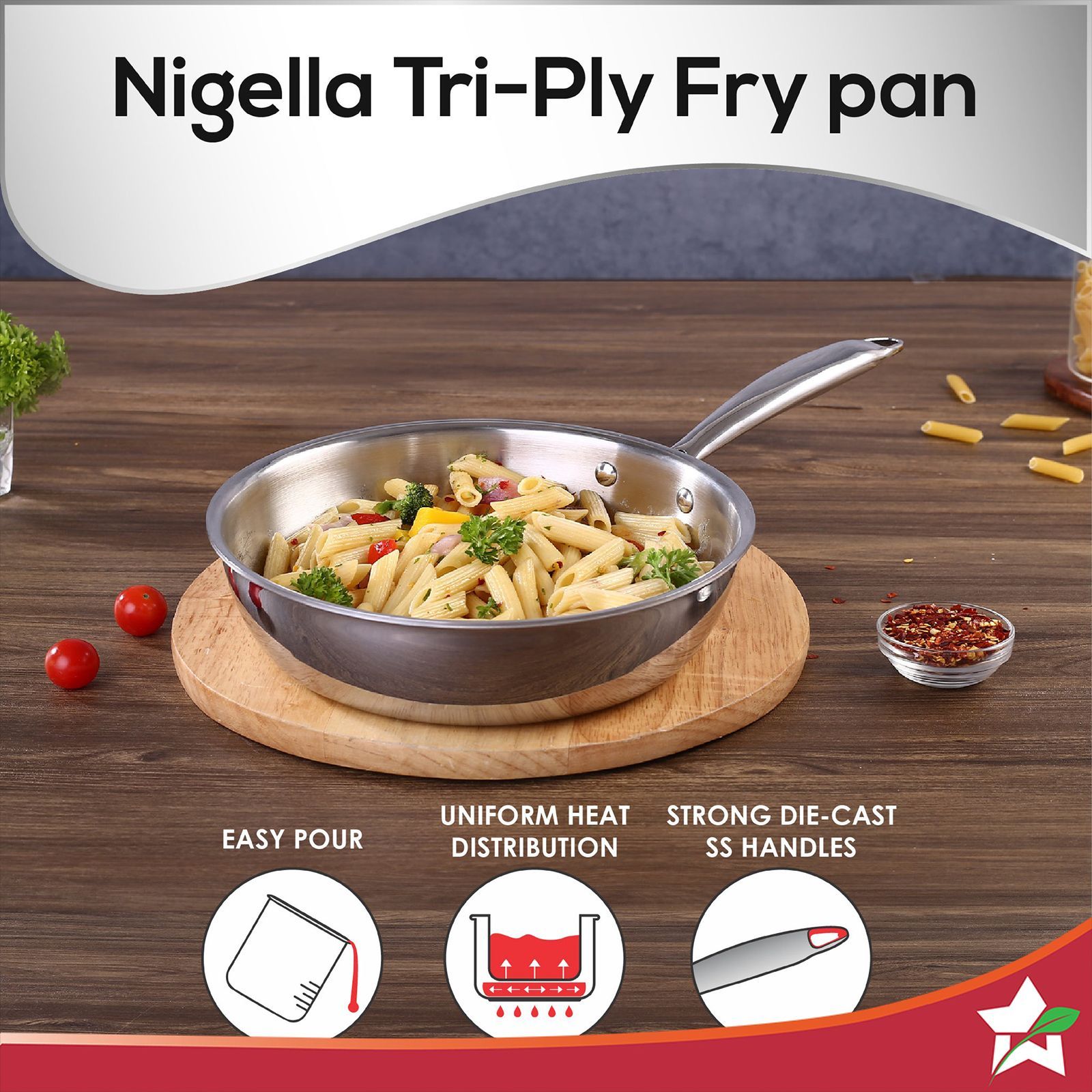 WONDERCHEF Nigella Frying Pan (Energy Efficient, 63153403, Silver)_12