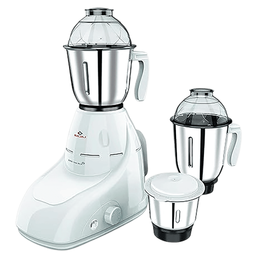 BAJAJ GX8 DLX 750 Watt 3 Jars Mixer Grinder (18000 RPM, Tetra Flow Technology, White)_5