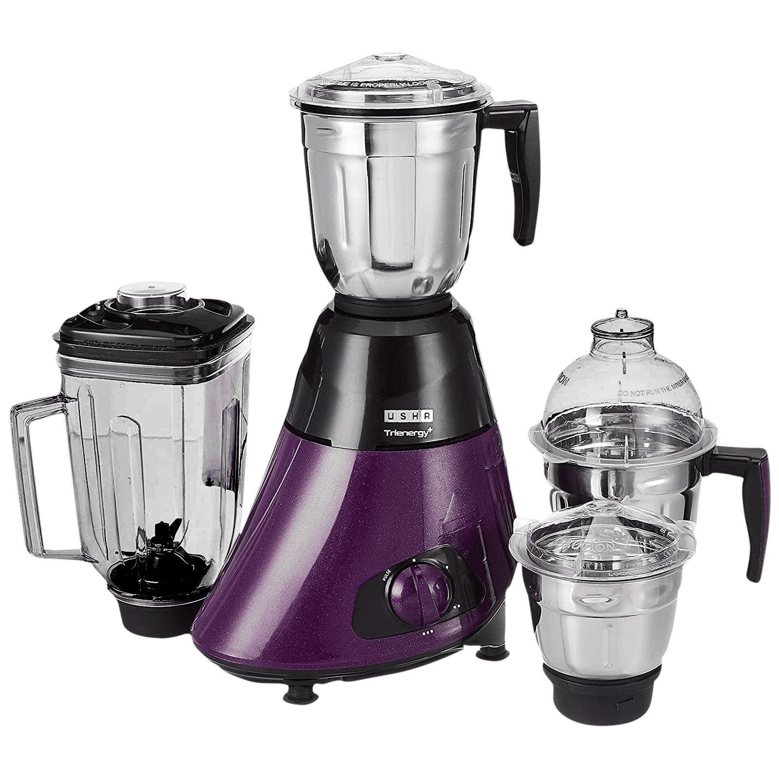 USHA Trienergy Plus 800 Watt 4 Jars Mixer Grinder (21000 RPM, Overload Protection, Purple) USHA Trienergy Plus 800 Watt 4 Jars Mixer Grinder (21000 RPM, Overload Protection, Purple)_1