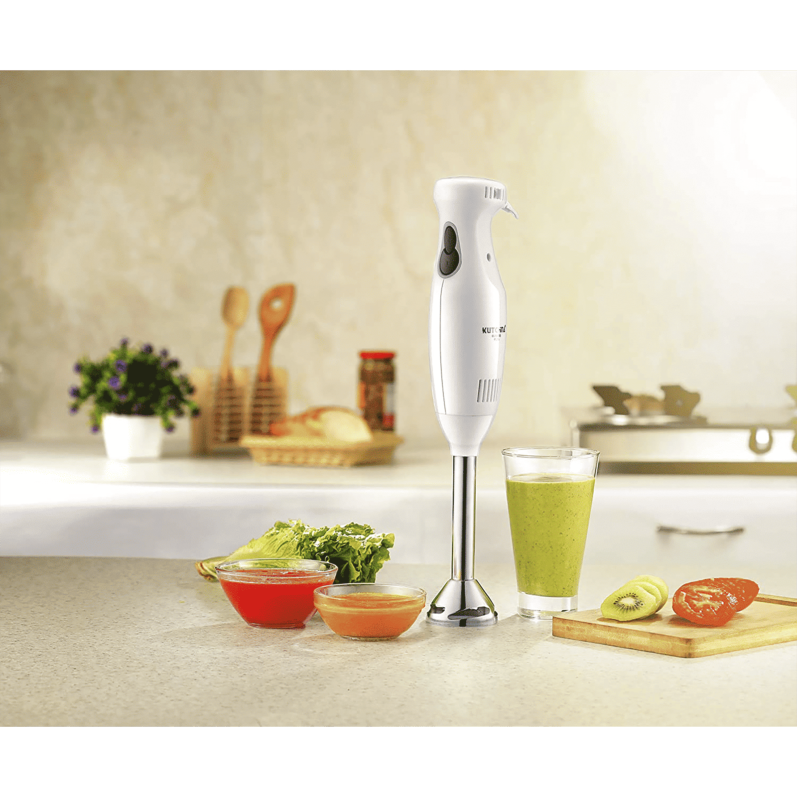 Kutchina Bliss SS Plus 400 Watt 2 Speed Hand Blender with 2 Attachments (Detachable Shaft, White) Kutchina Bliss SS Plus 400 Watt 2 Speed Hand Blender with 2 Attachments (Detachable Shaft, White)_10