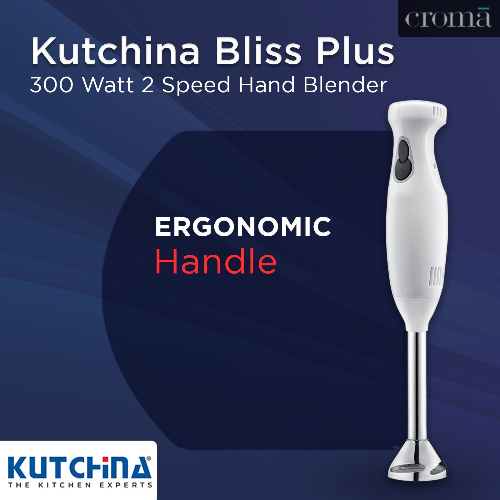 Kutchina Bliss SS Plus 400 Watt 2 Speed Hand Blender with 2 Attachments (Detachable Shaft, White) Kutchina Bliss SS Plus 400 Watt 2 Speed Hand Blender with 2 Attachments (Detachable Shaft, White)_13