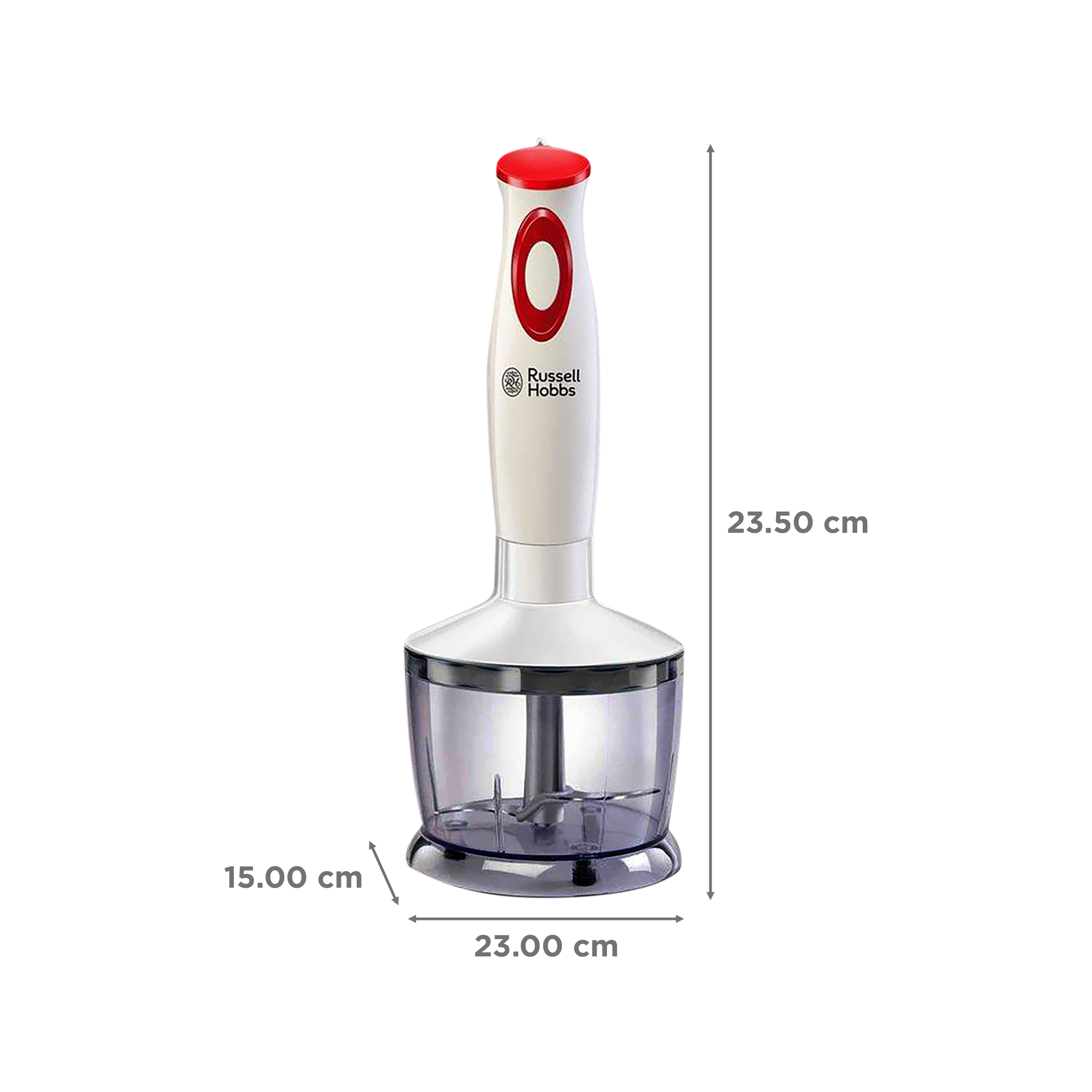 Russell Hobbs 300 Watt Hand Blender with 2 Attachments (Splash Free Design, White)_3