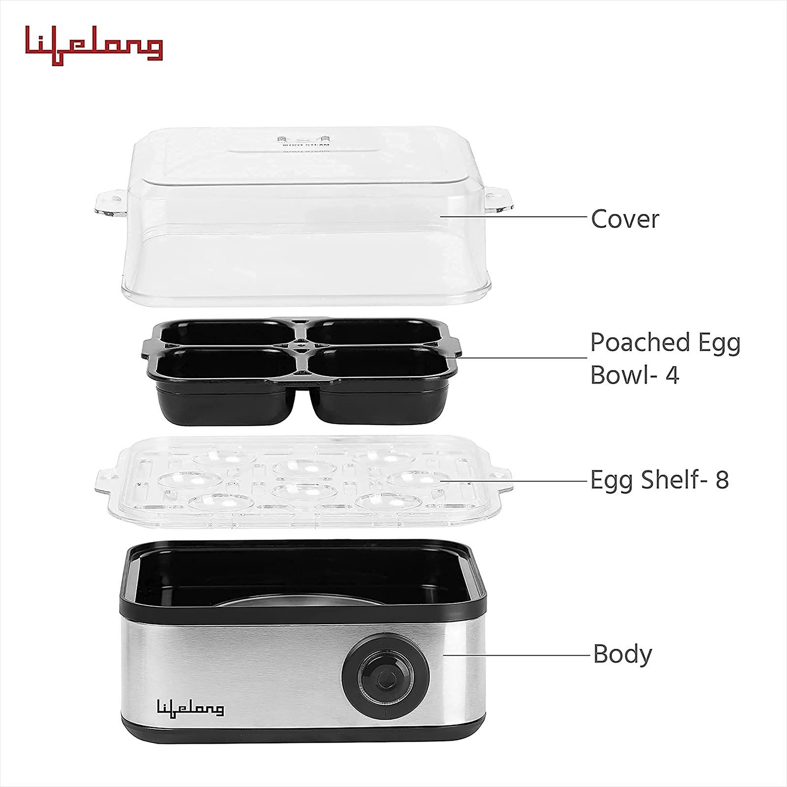 Lifelong LLEB02 8 Egg Electric Egg Boiler with Auto Shut Off (Silver)_14