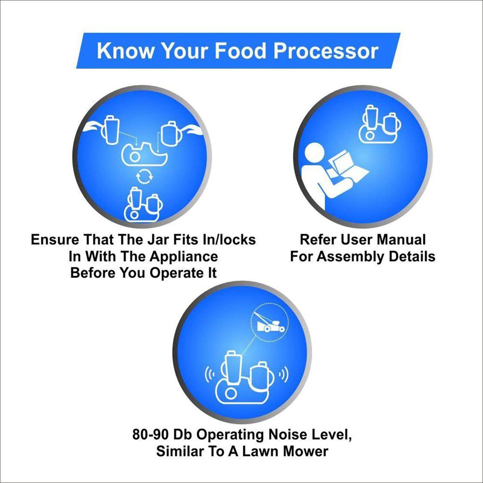 Rico 700 Watt Food Processor with 2 Blades (White)_4