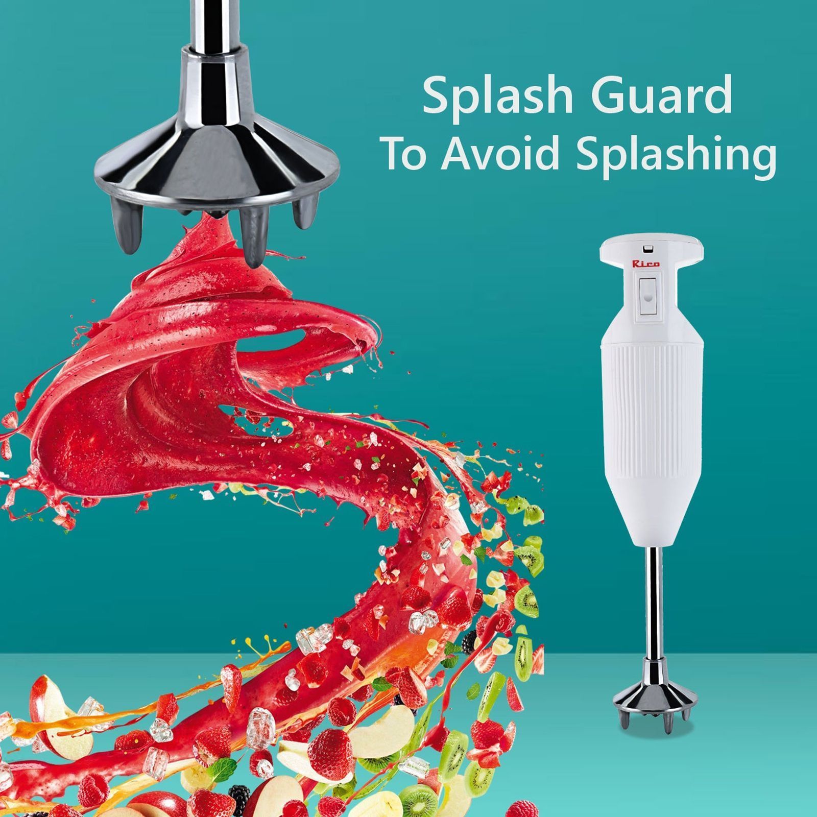 Rico HBCJ 150 Watt Hand Blender with 5 Attachments (Copper Motor, White)_9