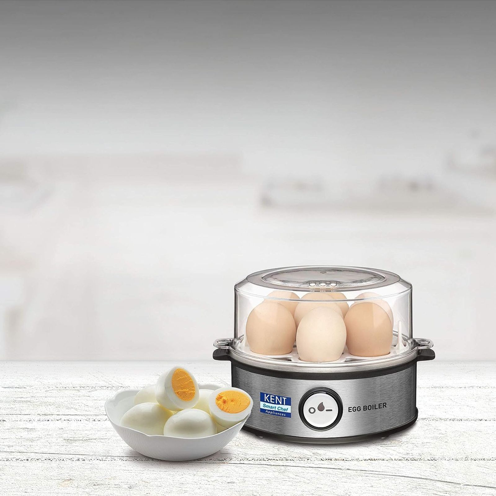 KENT Instant 7 Egg Electric Egg Boiler with Auto Shut Off (Silver)_5