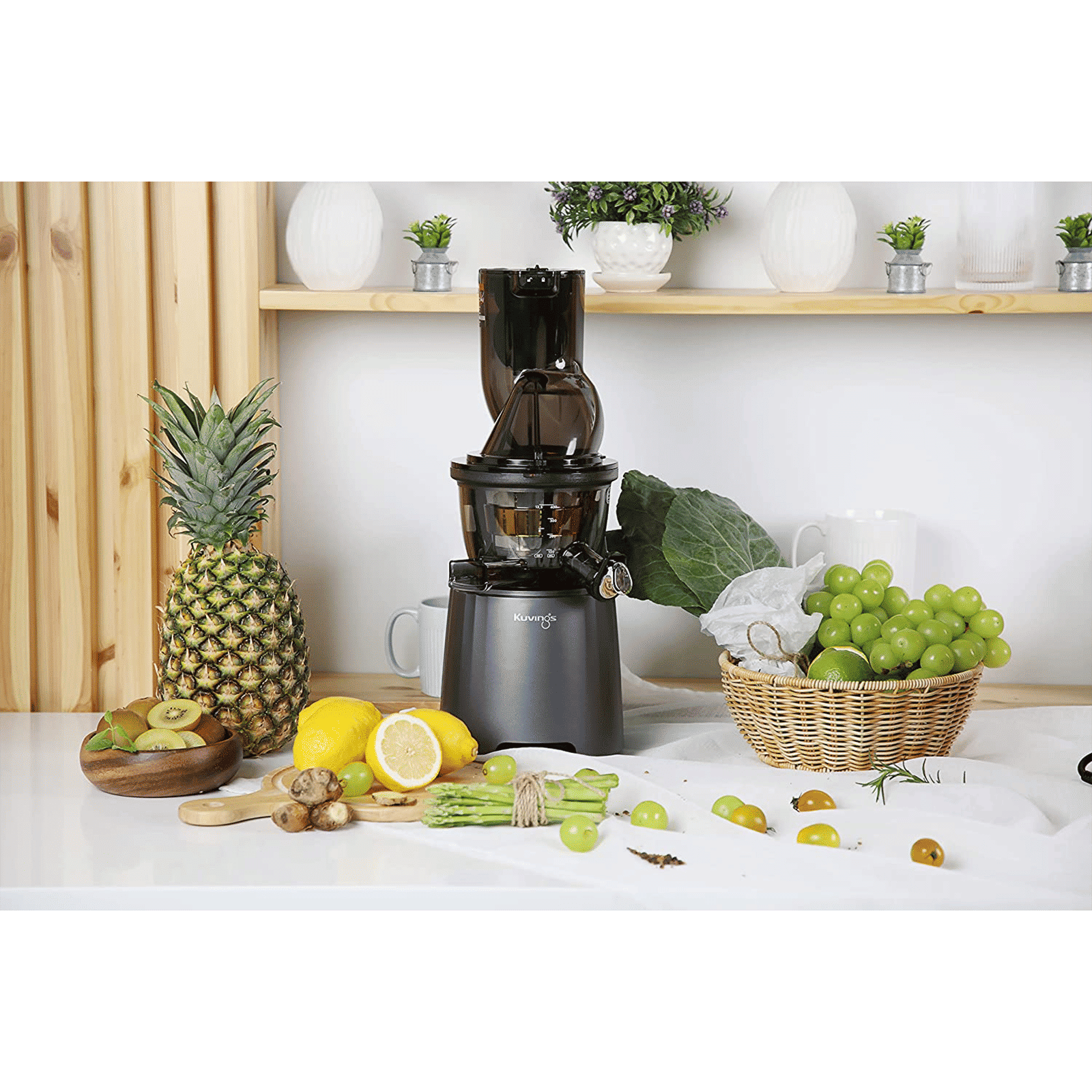 Kuvings EVO810 240 Watt 1 Jar Cold Press Slow Juicer (50 RPM, 3-in-1 Multi Function, Gun Metal)_5