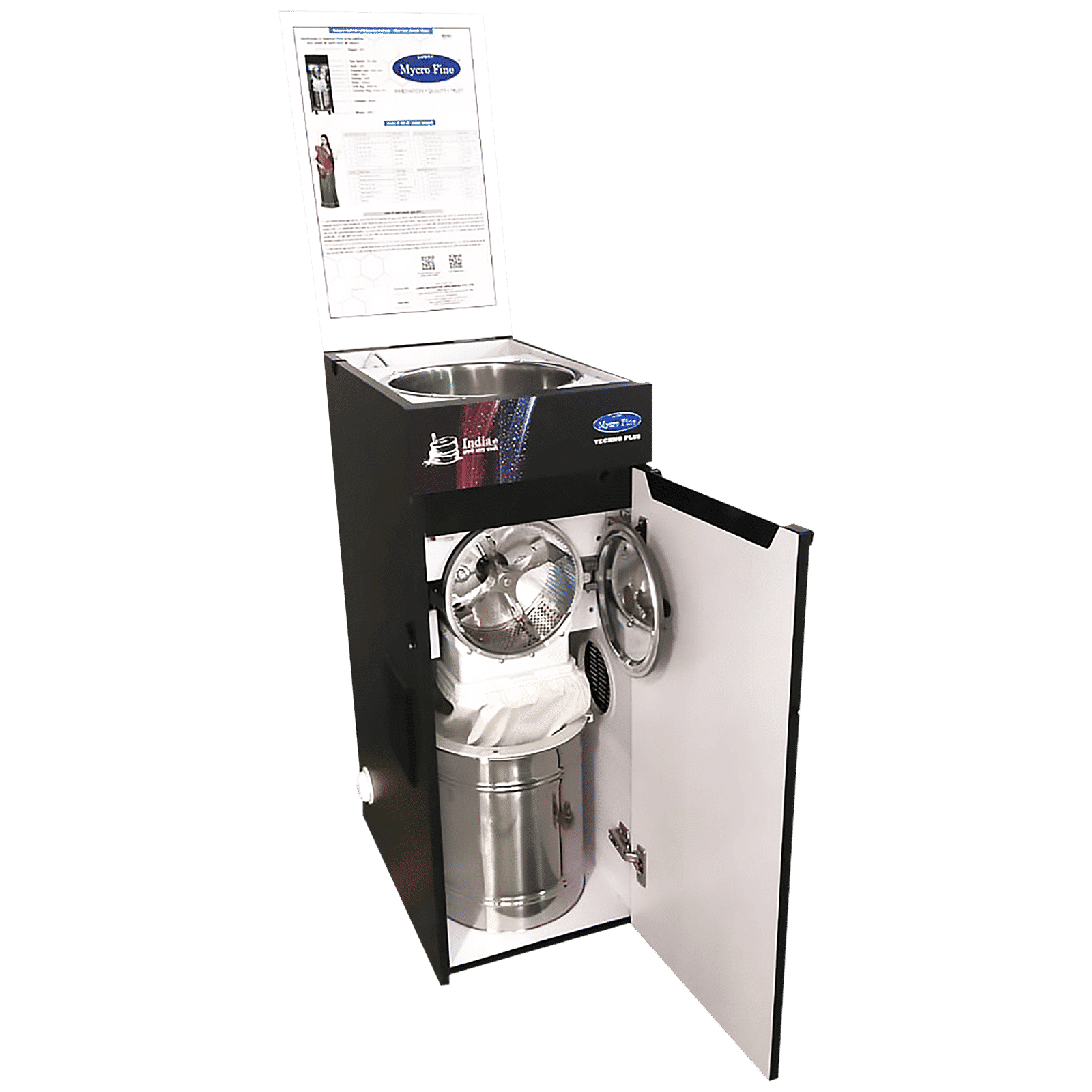 Mycro fine Techno Plus VAC 750 Watts 6.5 Kg Flour Mill Machine (Smart I-sensor Technology, LMFA0389, Blue Strip)_5