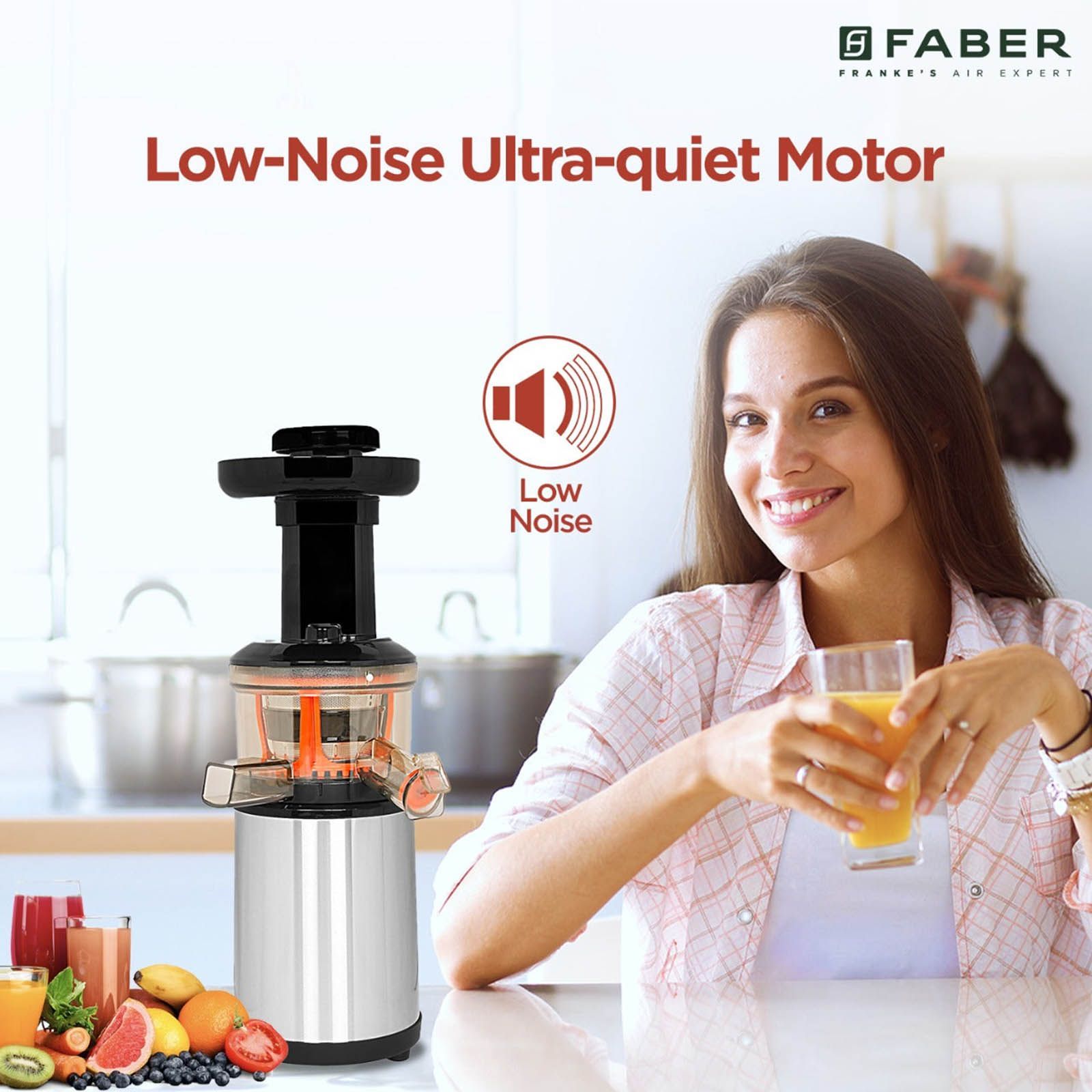 FABER FSJ 150 R 150 Watt Slow Juicer (60 RPM, Safety Protection System, Black)_17