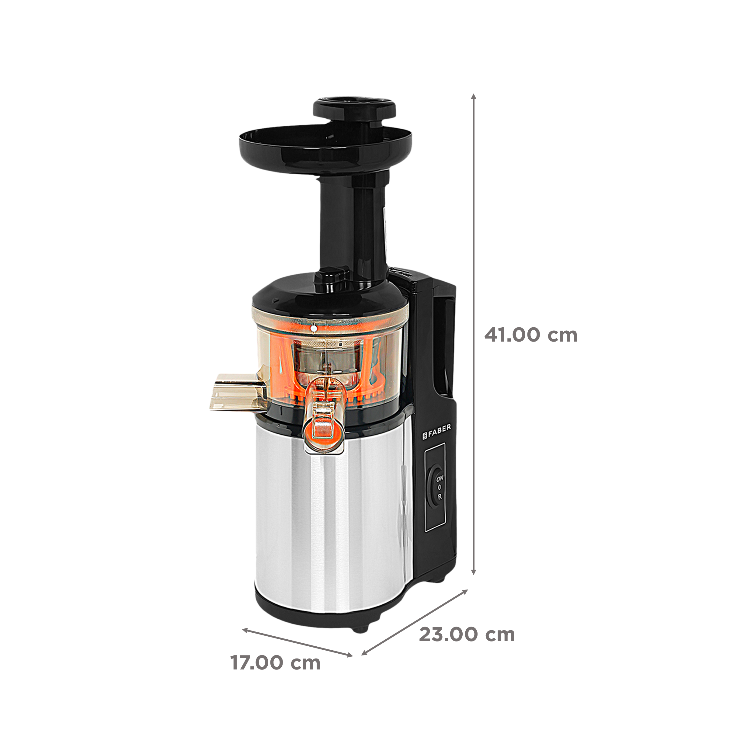 FABER FSJ 150 R 150 Watt Slow Juicer (60 RPM, Safety Protection System, Black)_3