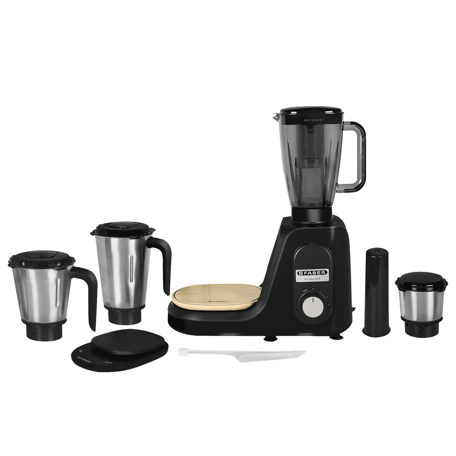 FABER Master Chef 1000 Watt 4 Jars Juicer Mixer Grinder (22000 RPM, Dual Fan Cooling, Black)_6