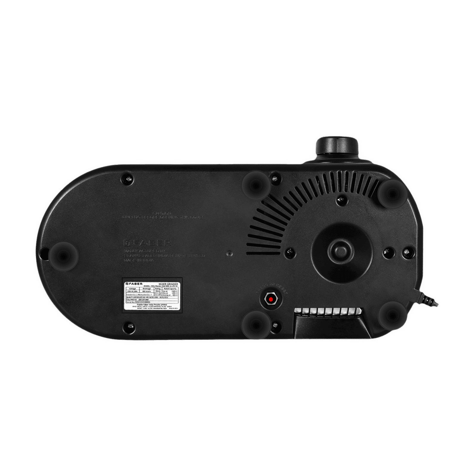 FABER Master Chef 1000 Watt 4 Jars Juicer Mixer Grinder (22000 RPM, Dual Fan Cooling, Black)_8