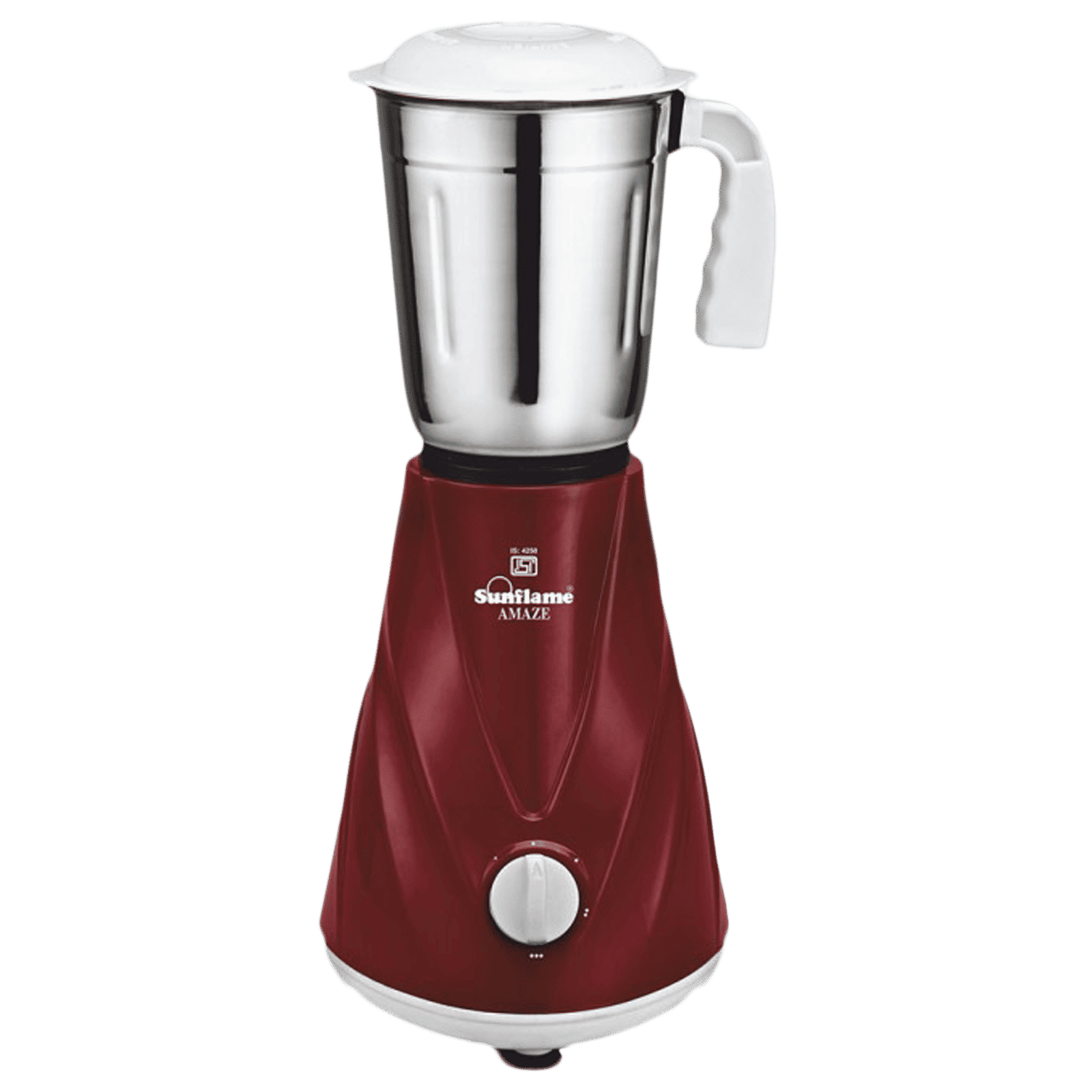 Sunflame AMAZE DX 500 Watt 3 Jars Mixer Grinder (3 Speed Control with Incher, Maroon)_4