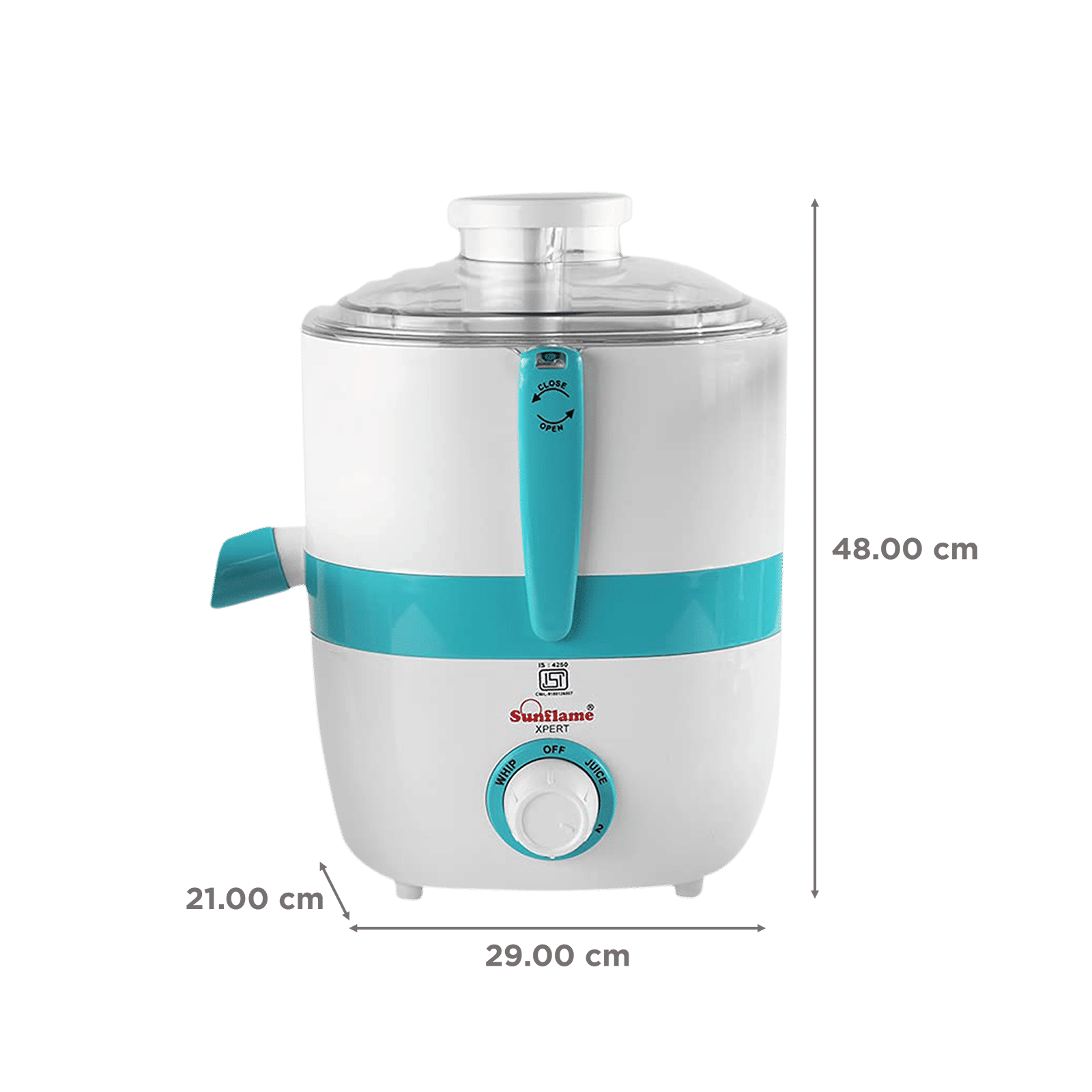 Sunflame XPERT 500 Watt 2 Jars Juicer Mixer Grinder (3 Speed Control with Incher, White)_3