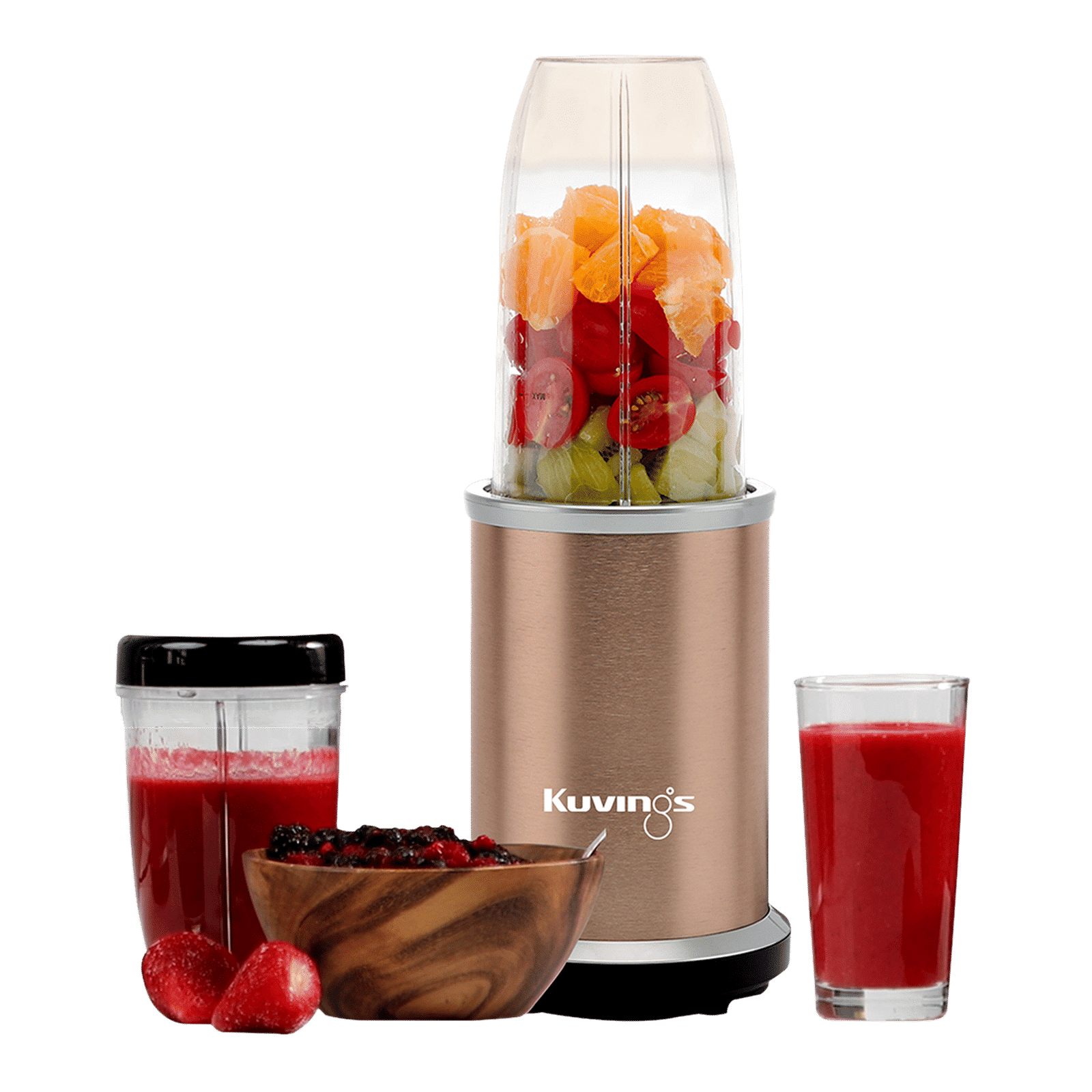Kuvings Nutri Pro 1000 Watt 2 Jars Blender (22000 RPM, Durable & Super Quiet Motor, Champagne Gold)_12