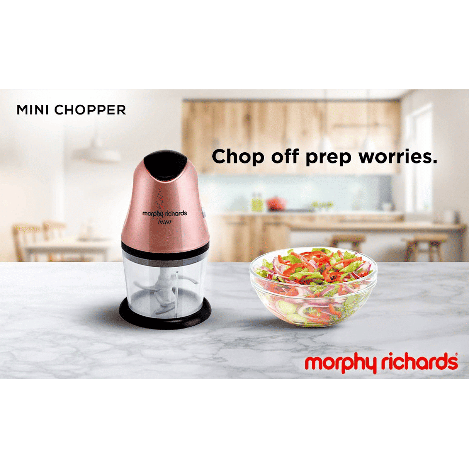 morphy richards Mini 300 Watt Chopper with 4 Blades (Rose Gold) morphy richards Mini 300 Watt Chopper with 4 Blades (Rose Gold)_14